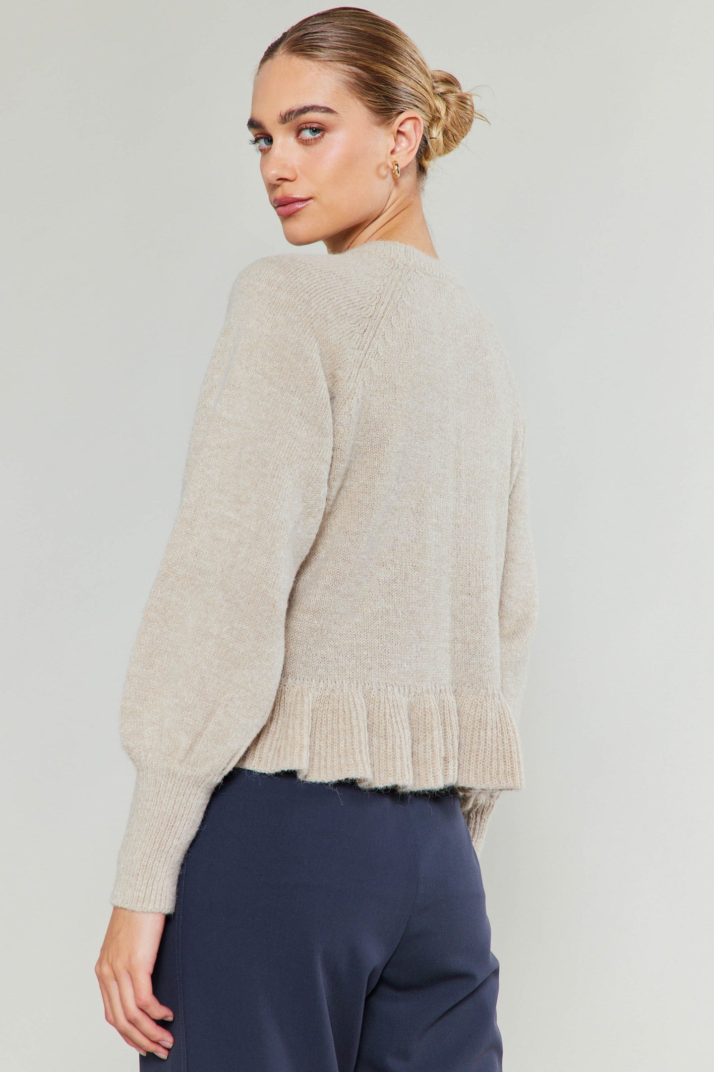 Ruffled Hem Sweater