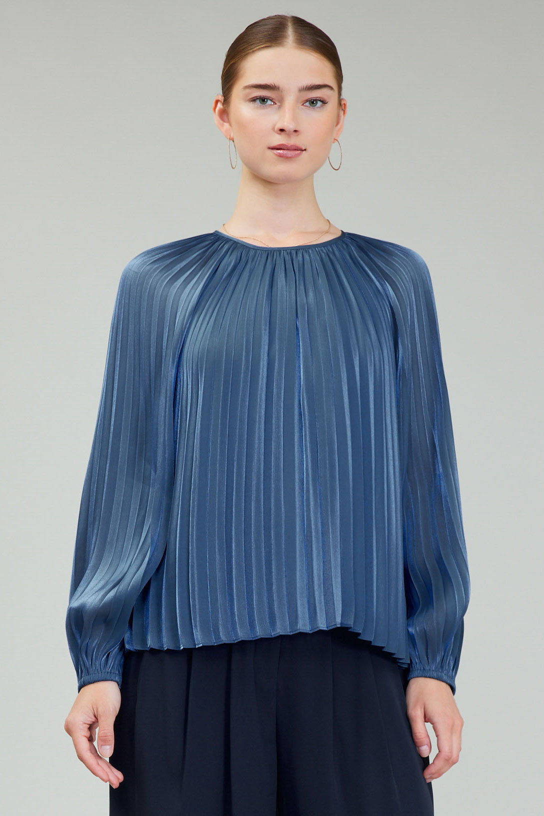 Pleated Shimmery Blouse