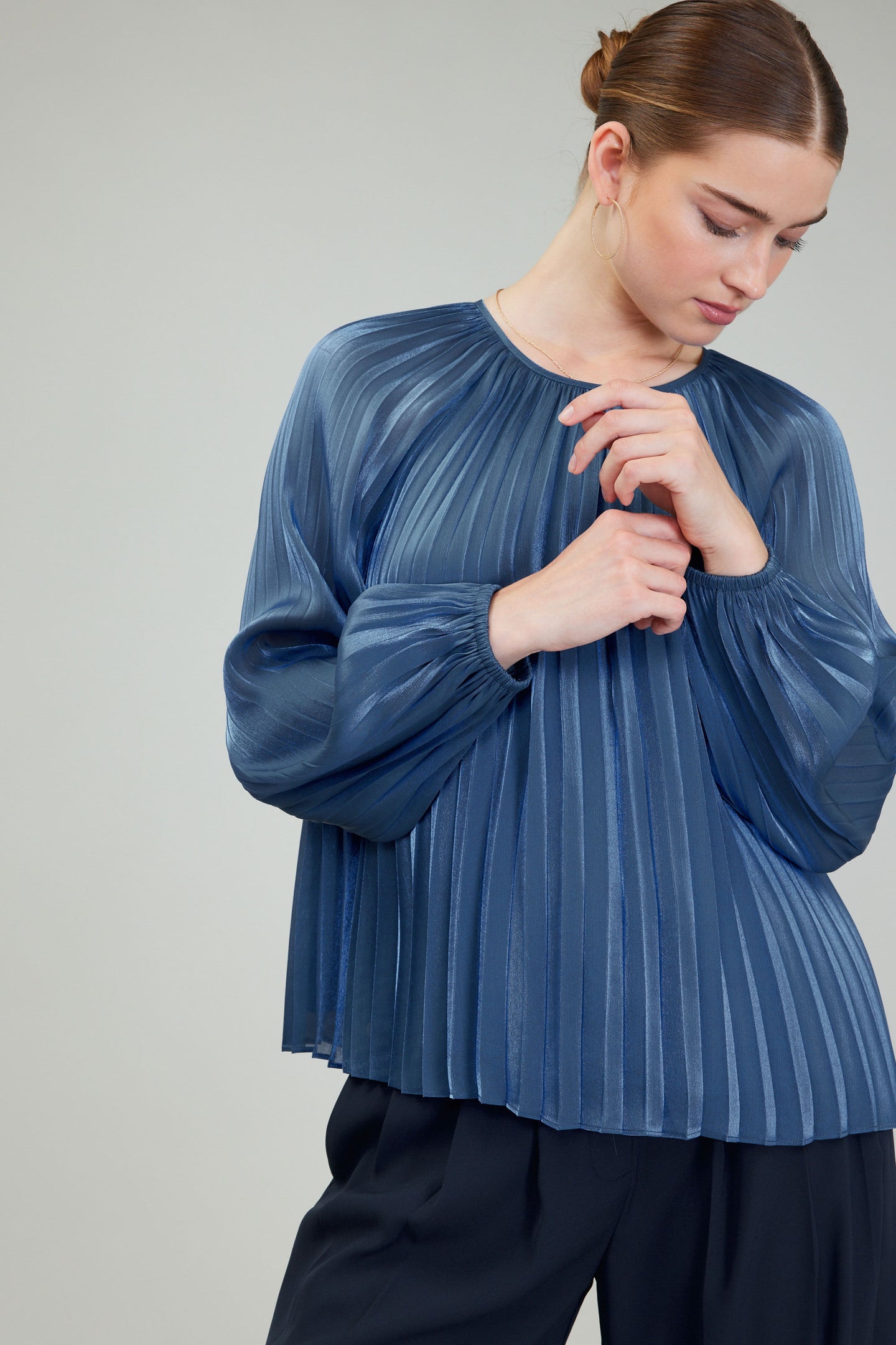 Pleated Shimmery Blouse