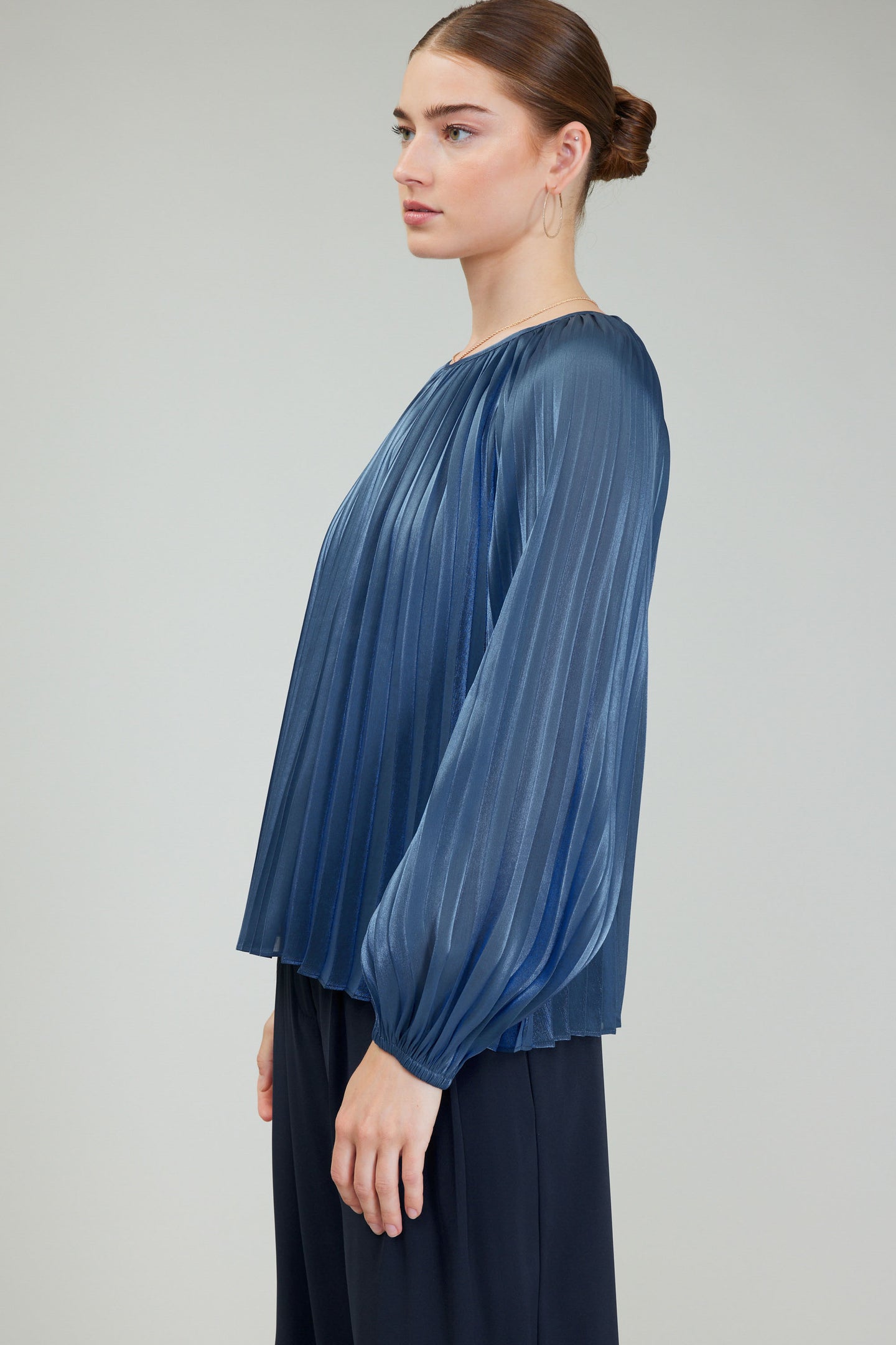 Pleated Shimmery Blouse