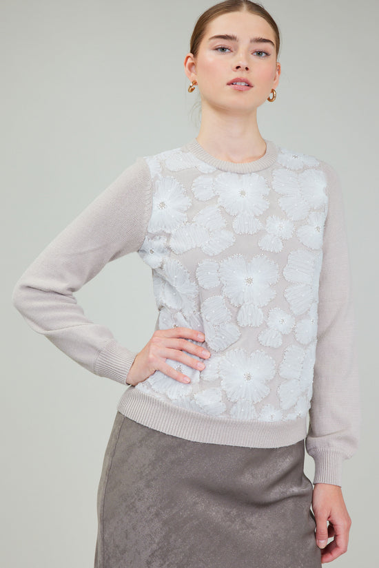 Floral Applique Sweater