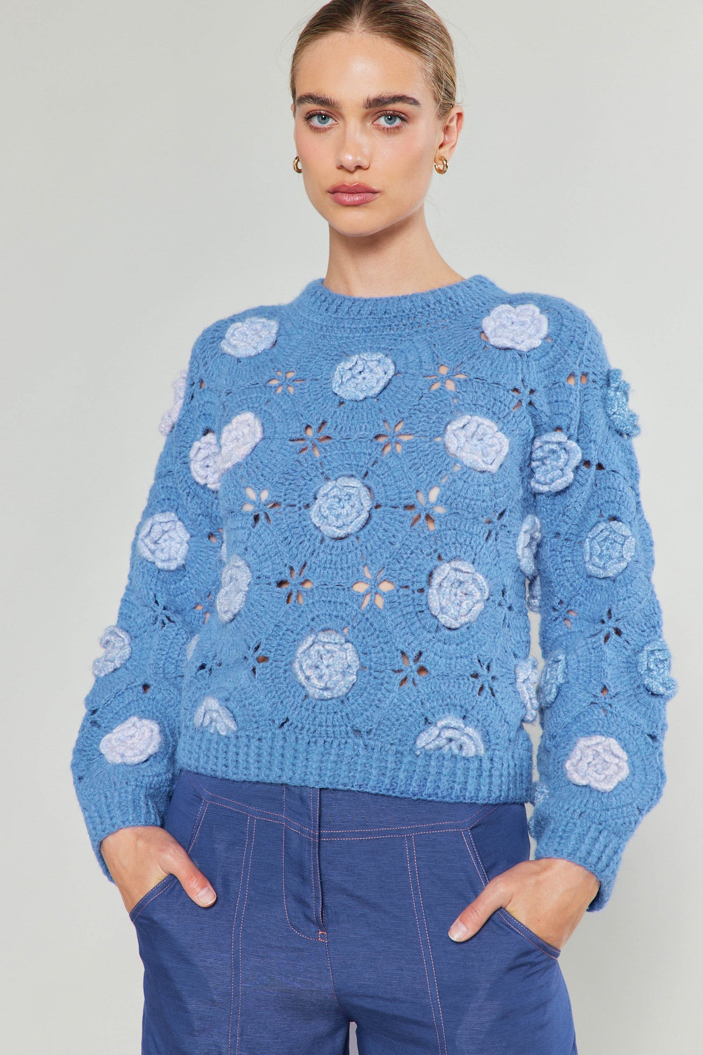 3D Crochet Sweater