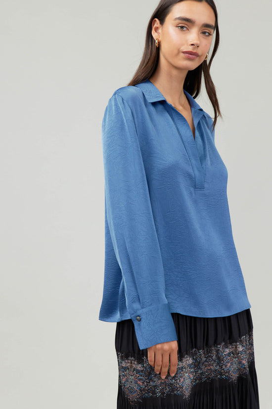 Collared Splitneck Blouse