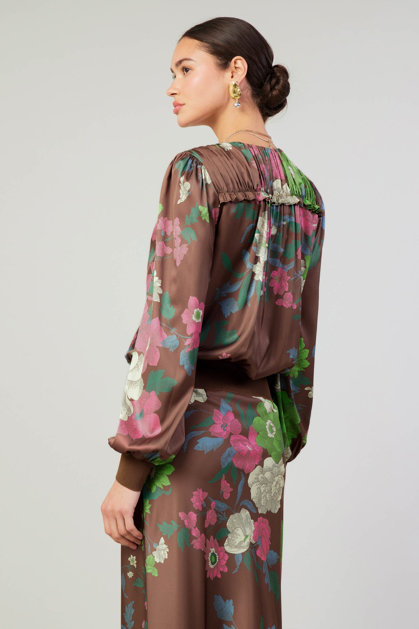 Floral Surplice Blouse