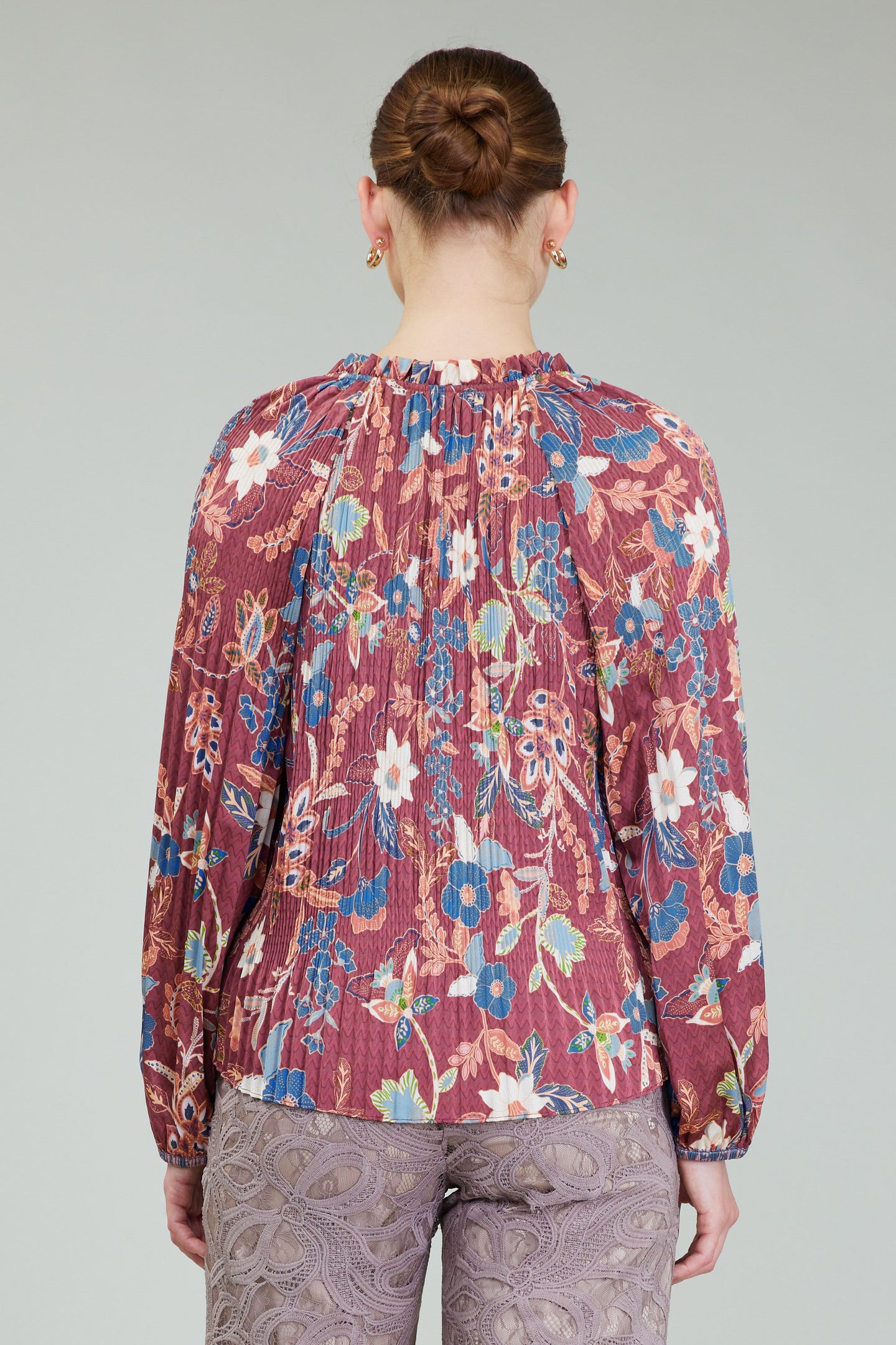 Botanical Pleated Blouse