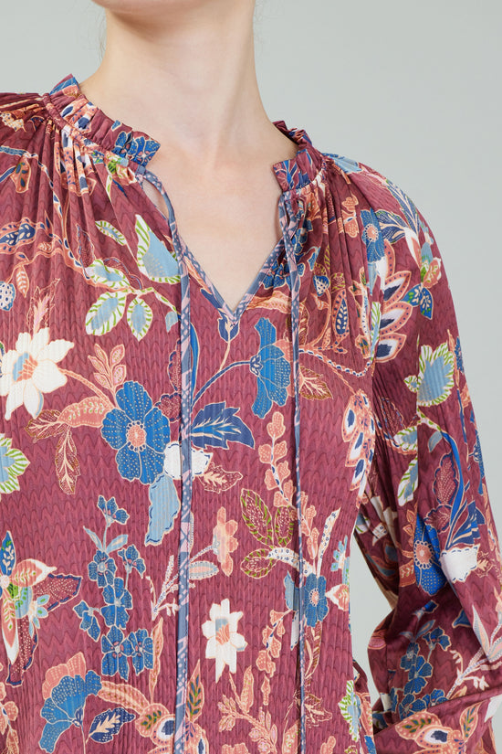 Botanical Pleated Blouse