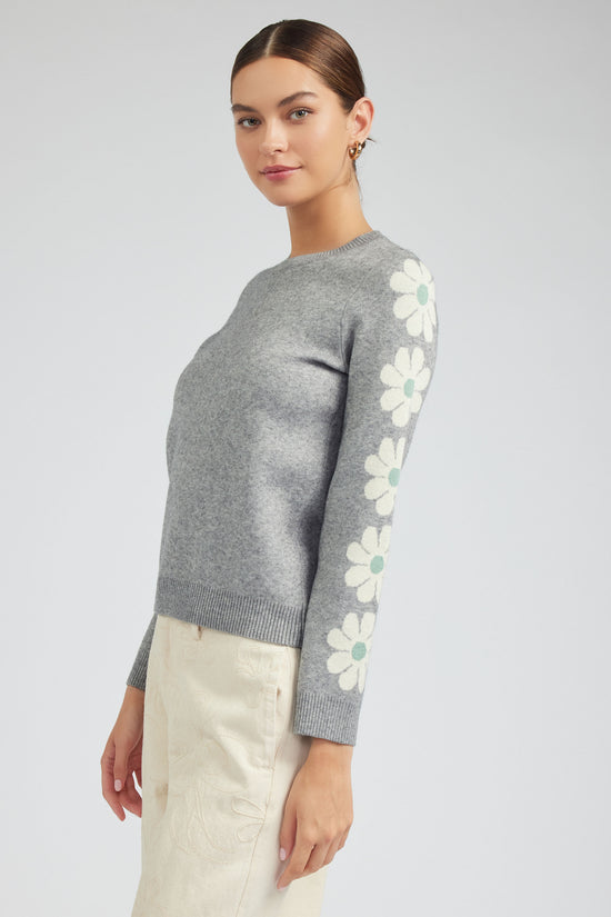 Retro Daisy Motif Sweater