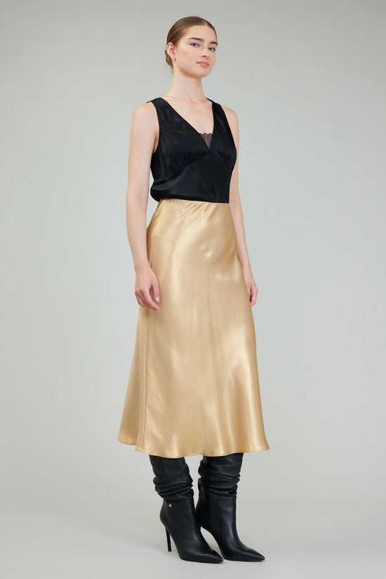 Bias Cut Midi Skirt