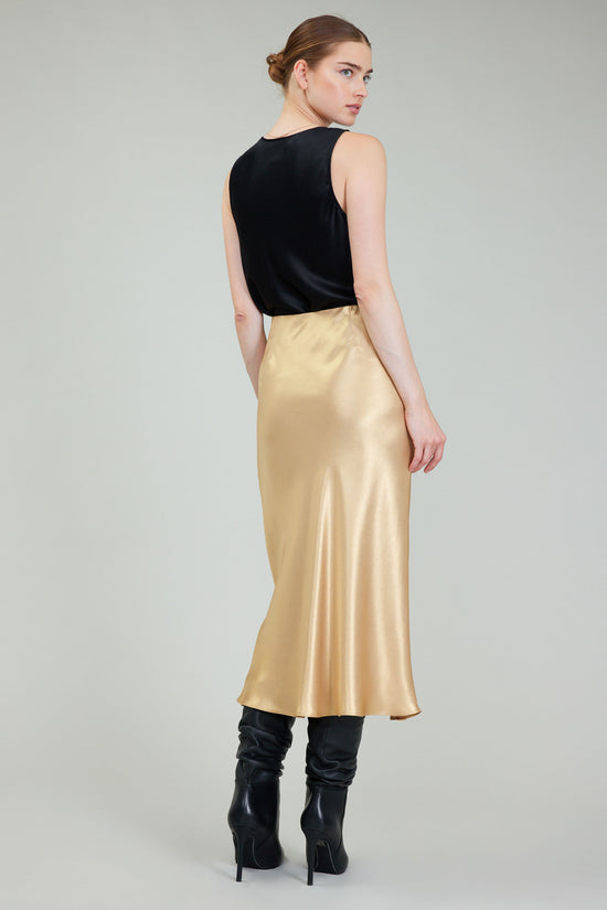 Bias Cut Midi Skirt