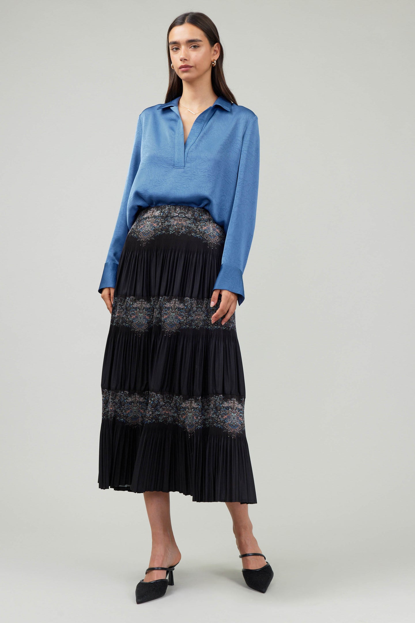 Ornate Motif Midi Skirt