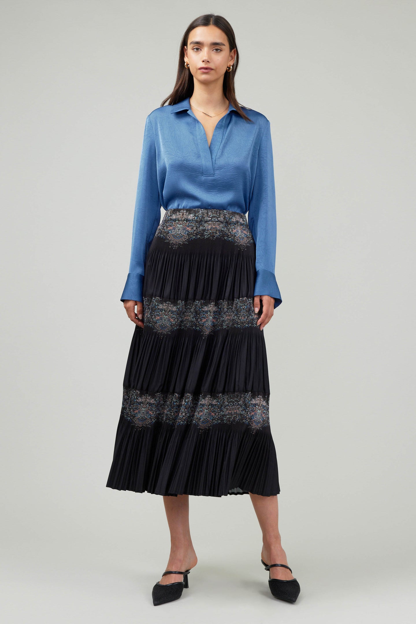 Ornate Motif Midi Skirt