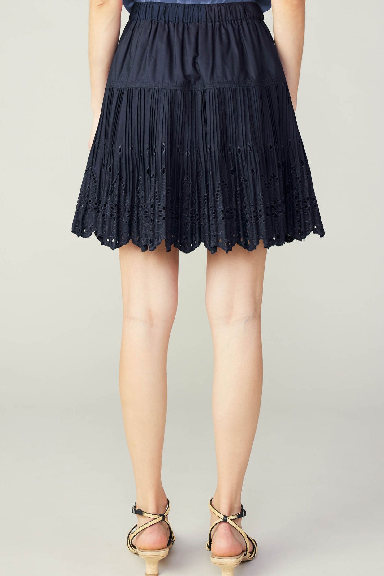 Navy eyelet skirt hotsell