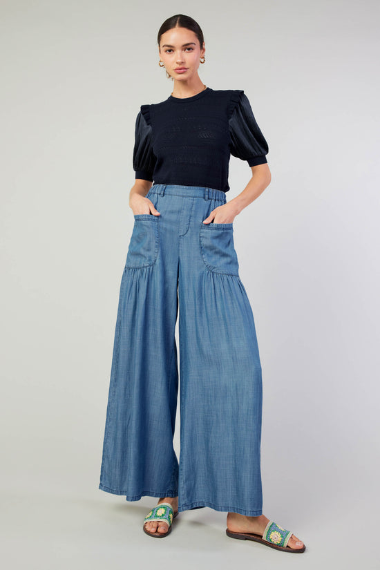 Patch Pocket Chambray Pant