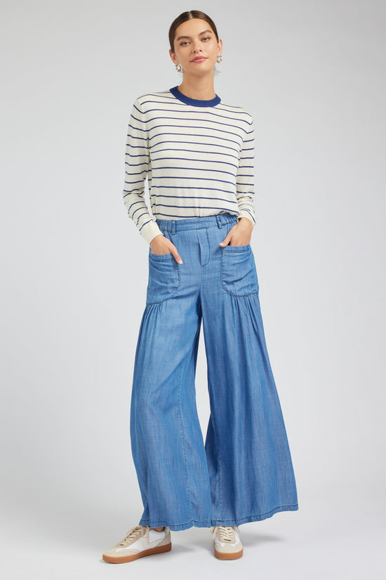 Patch Pocket Chambray Pant