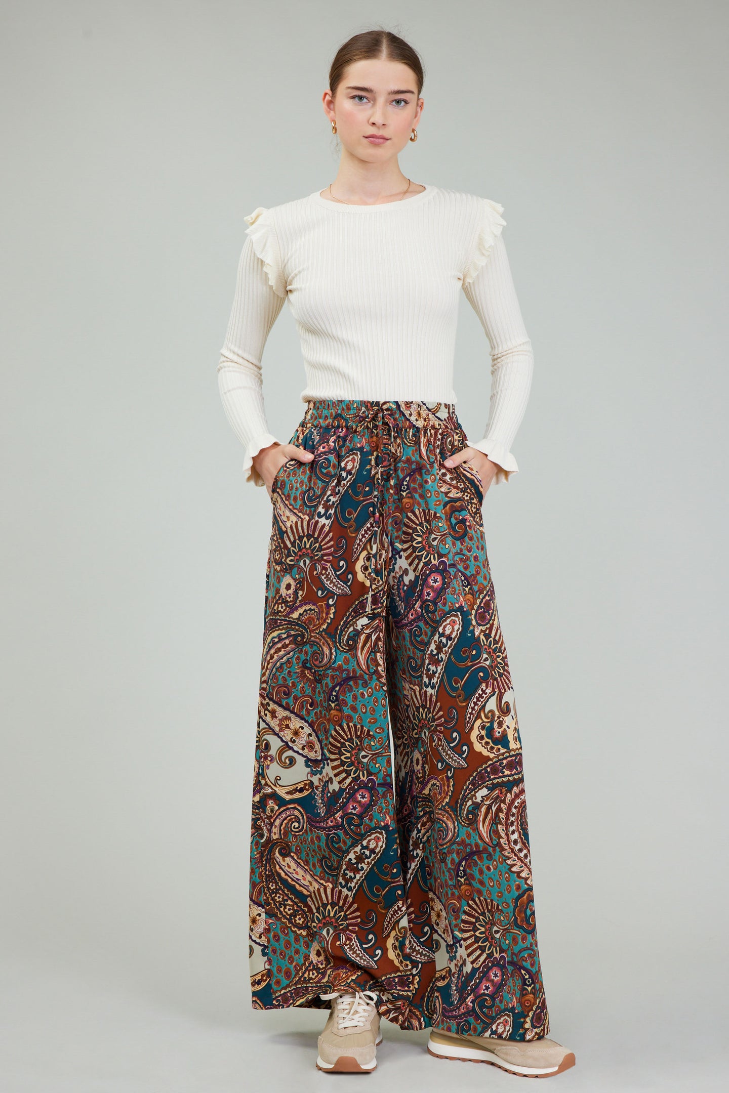 Mixed Print Pants