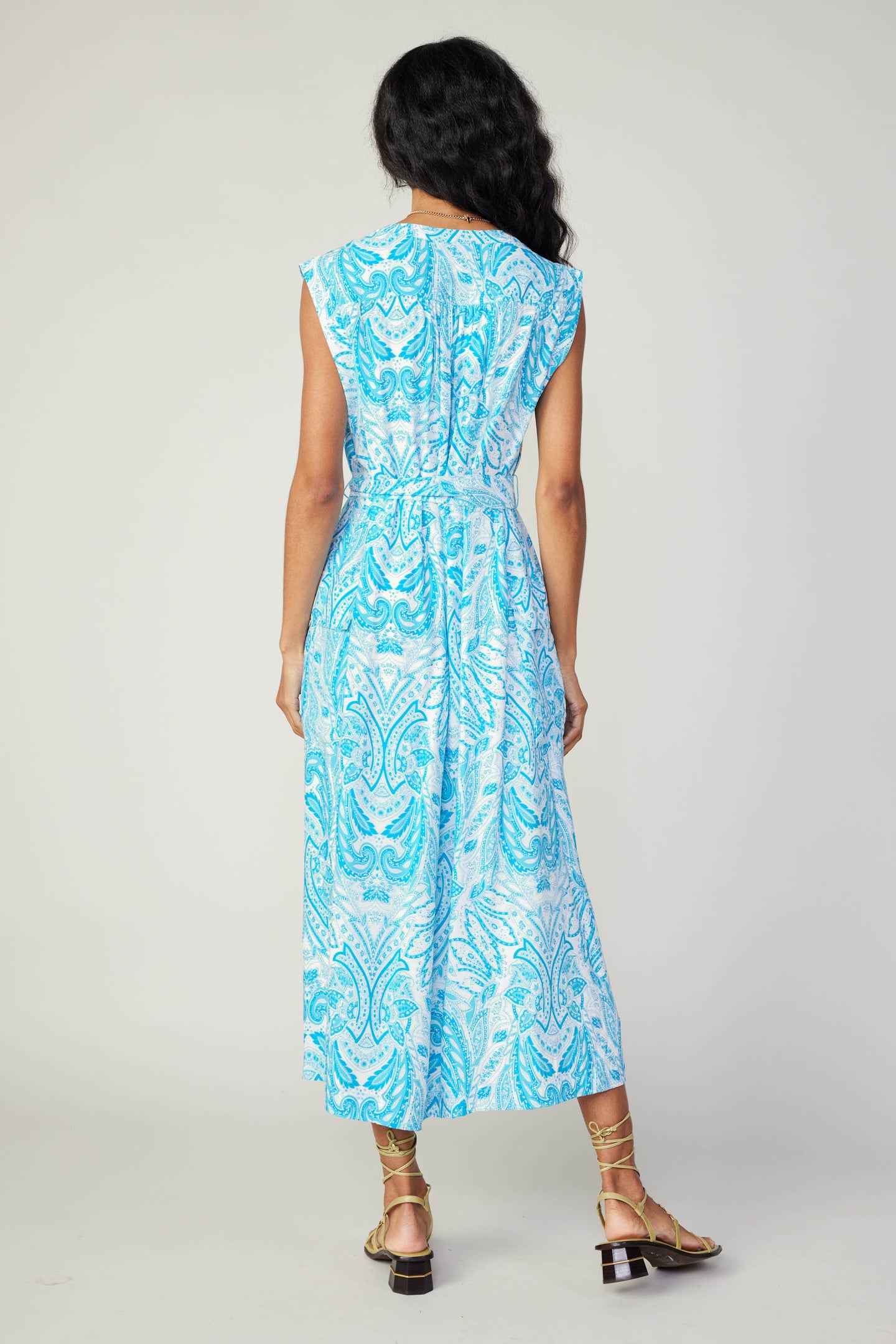 Paisley Printed Sleeveless Dress