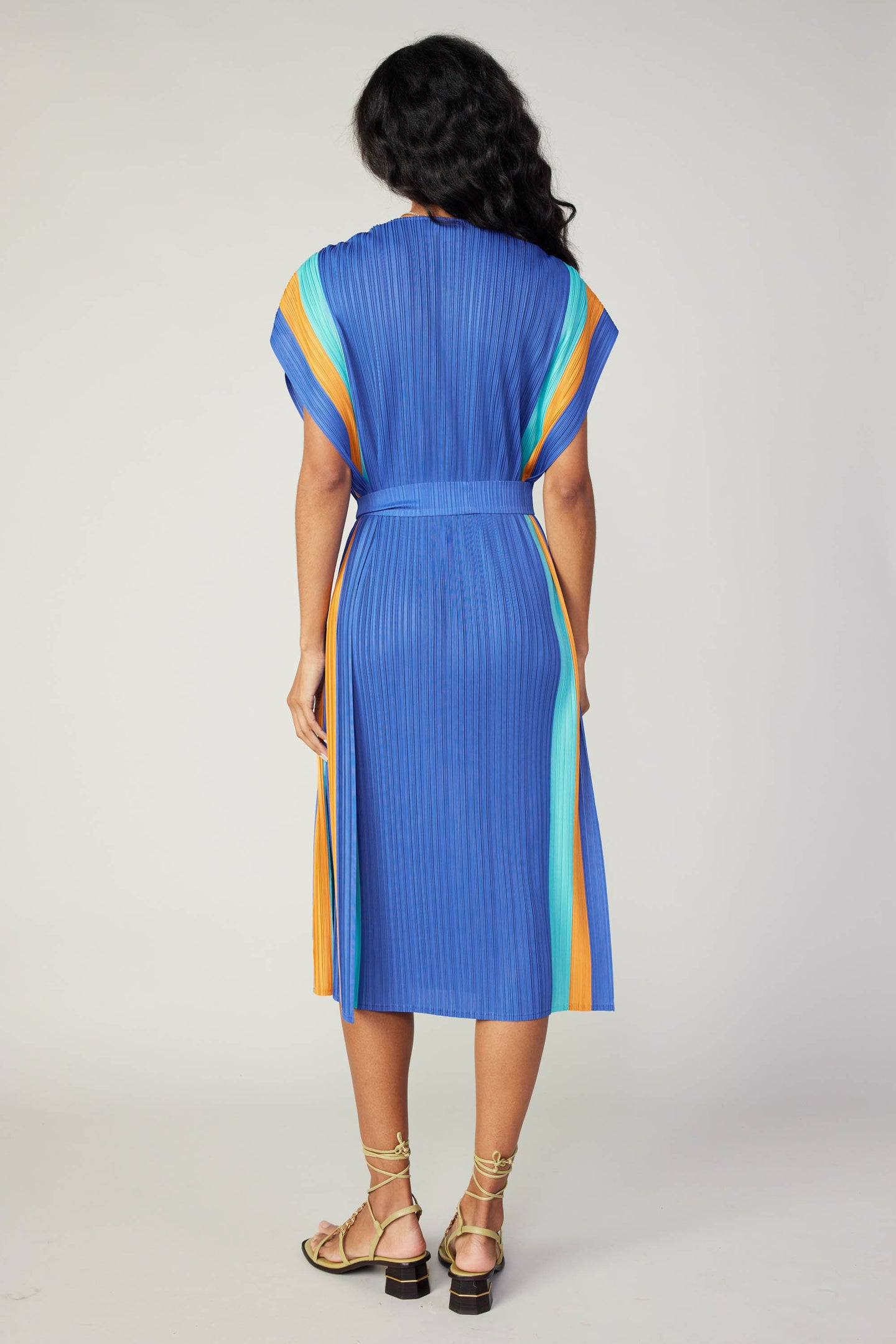 Pleated Border Accent Dress