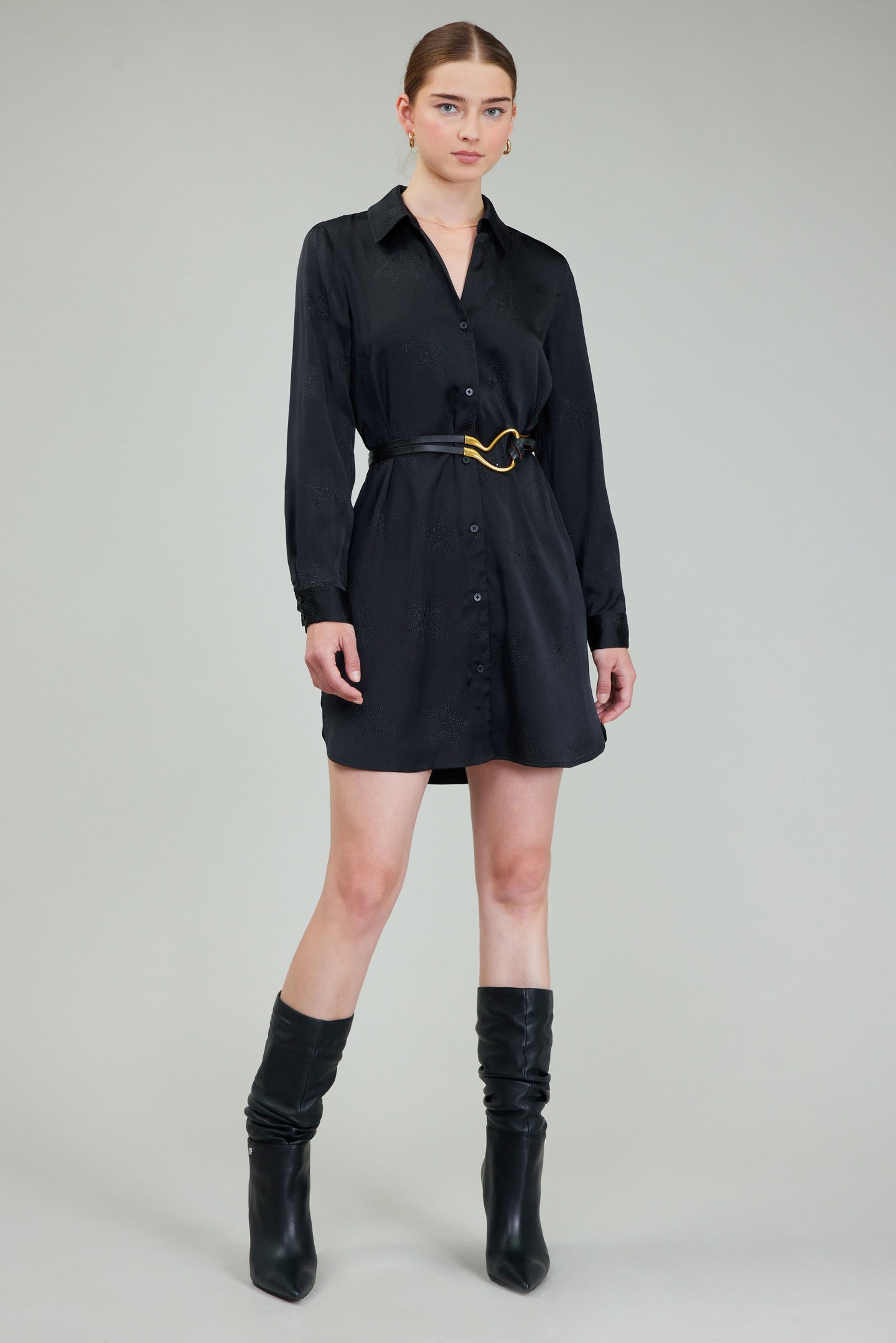 Buttondown Mini Shirt Dress