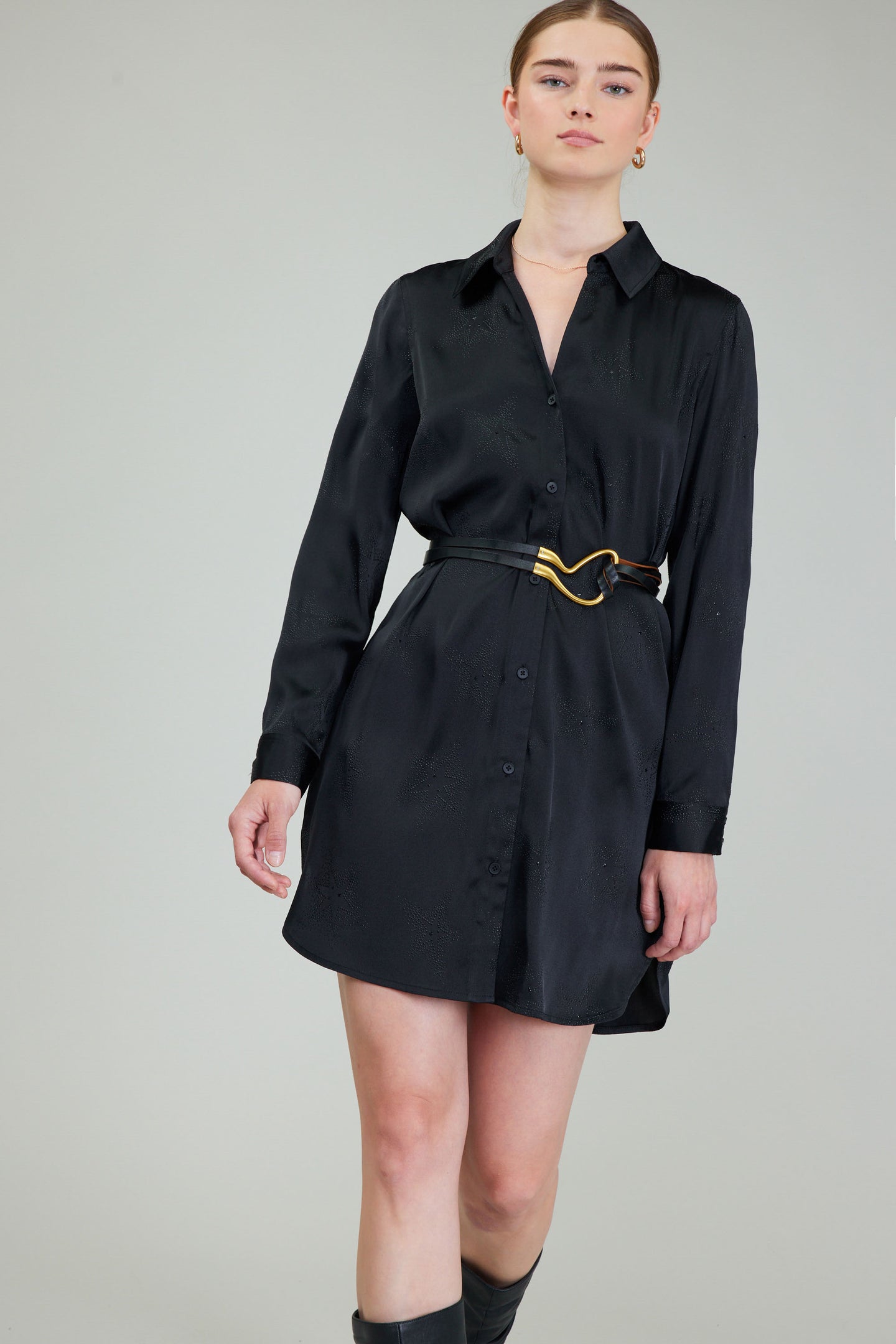 Buttondown Mini Shirt Dress