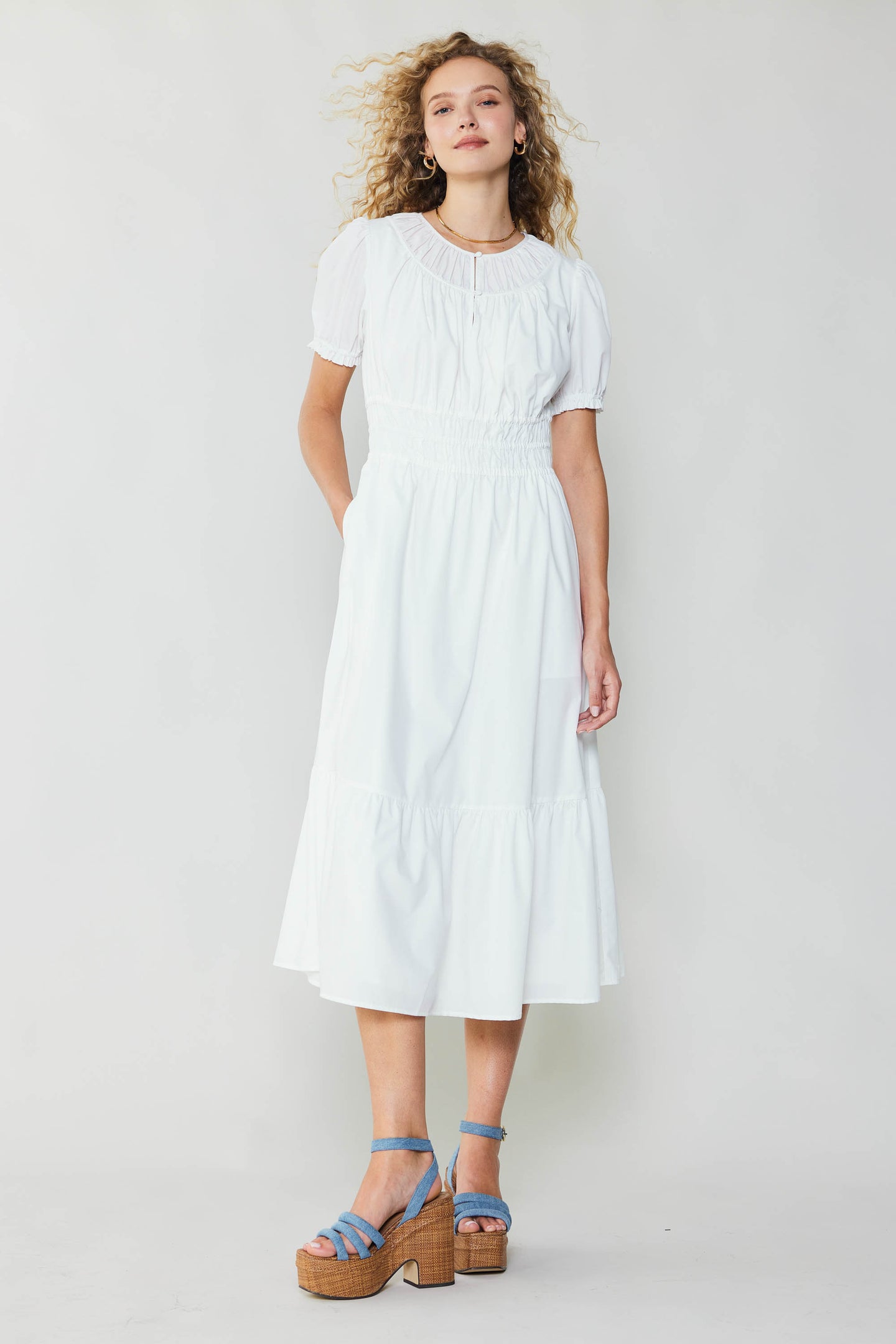 Brooklyn Poplin Midi Dress