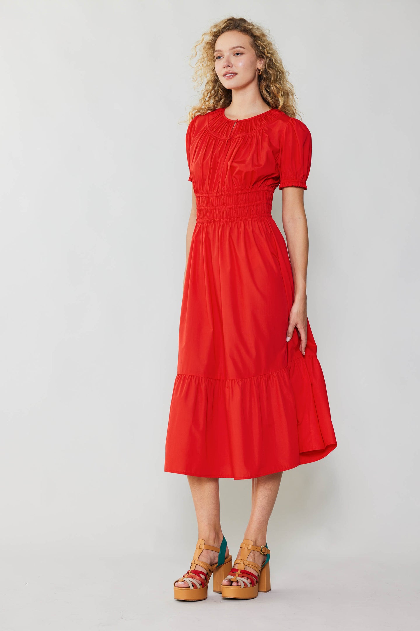 Brooklyn Poplin Midi Dress