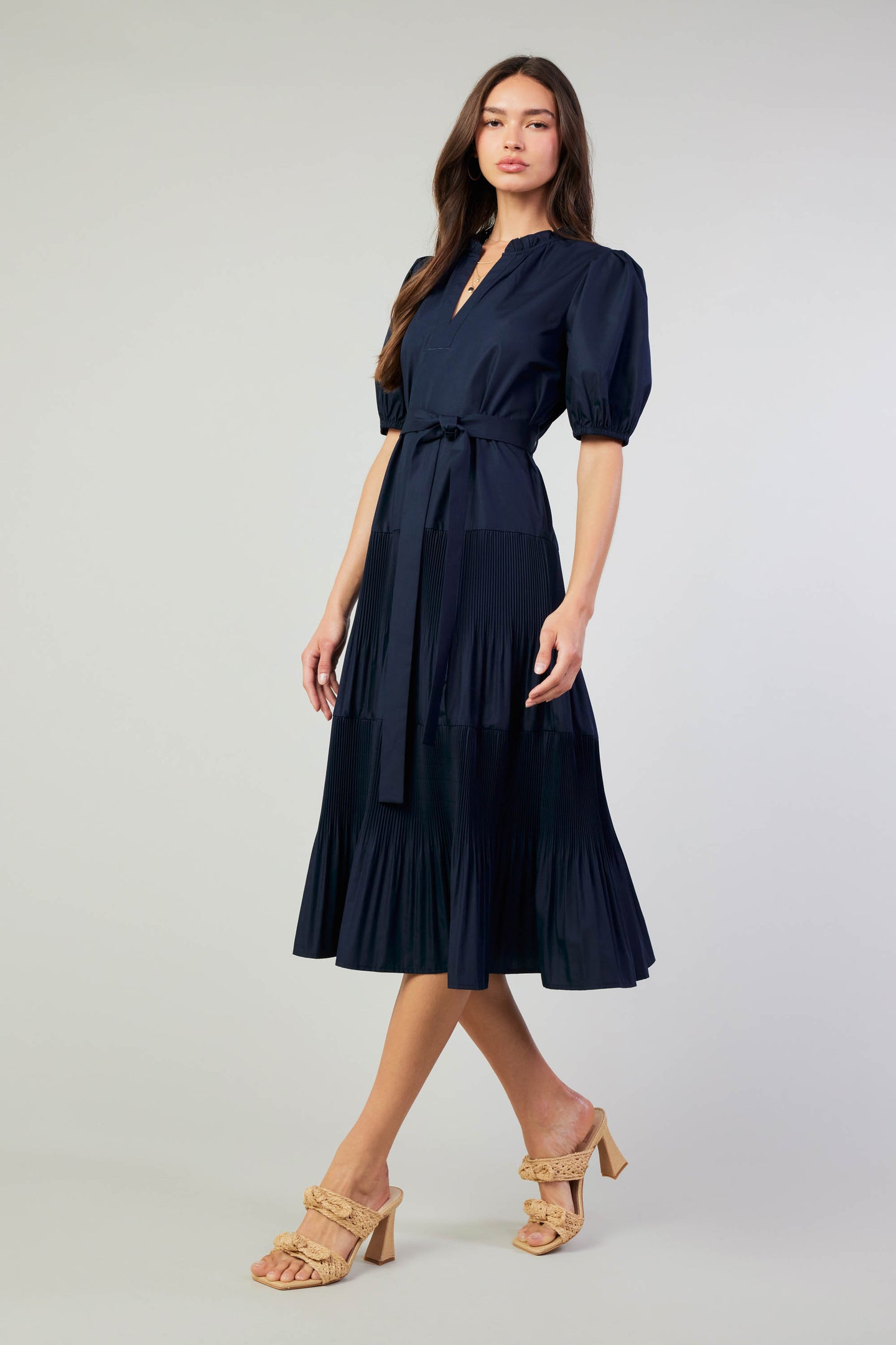 Ilana Pleated Midi Dress