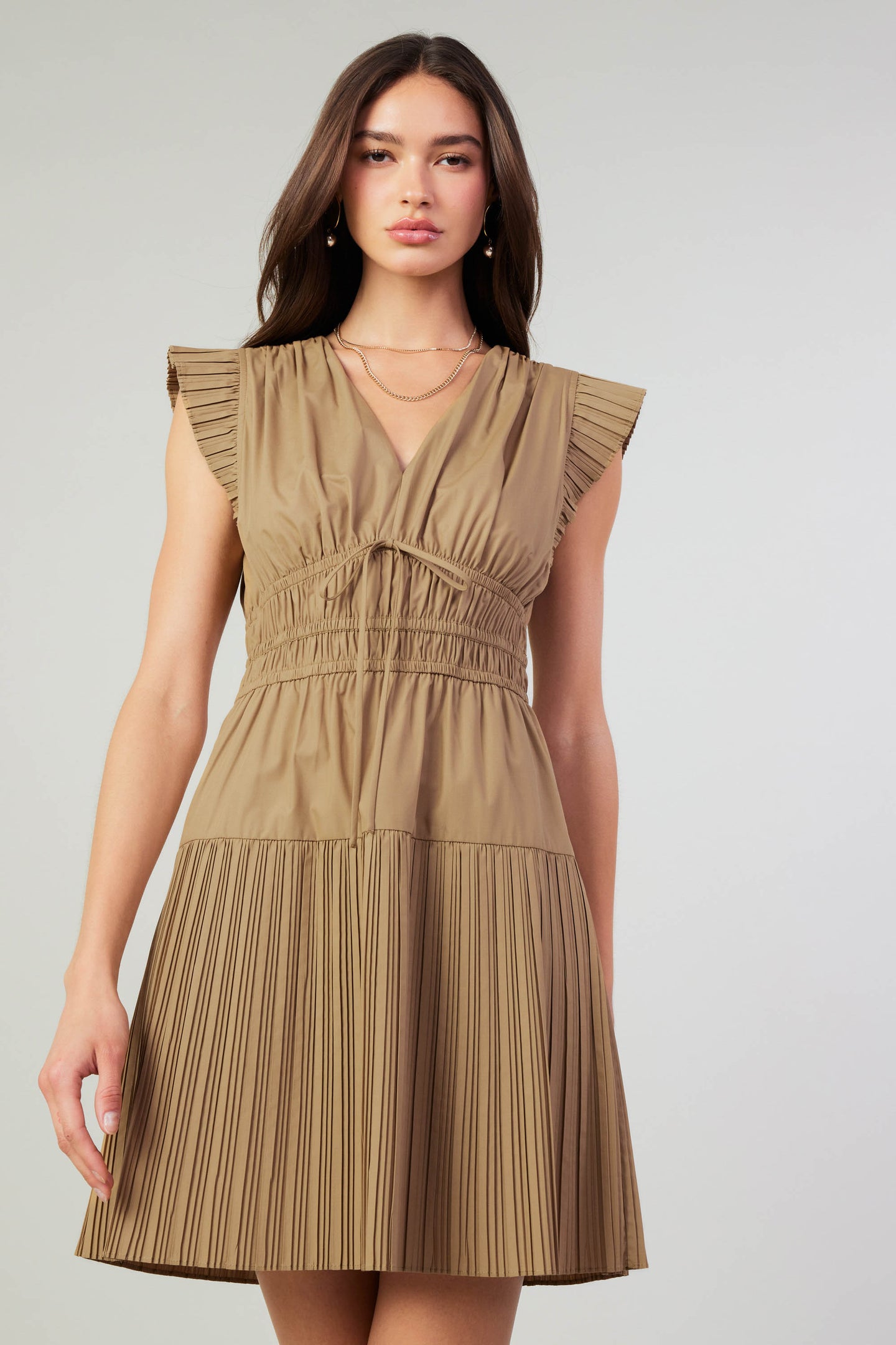 Briene Pleated Mini Dress