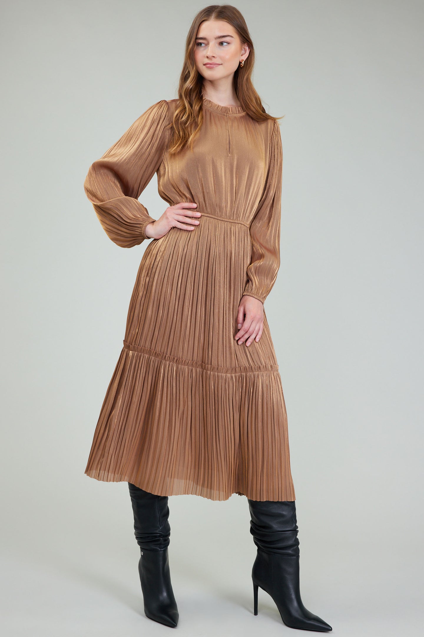 Bristol Pleated Midi Dress