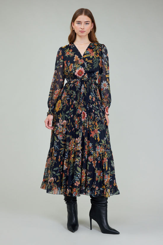 Glimmer Botanical Midi Dress