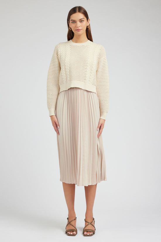 Sweater & Pleated Dress Set