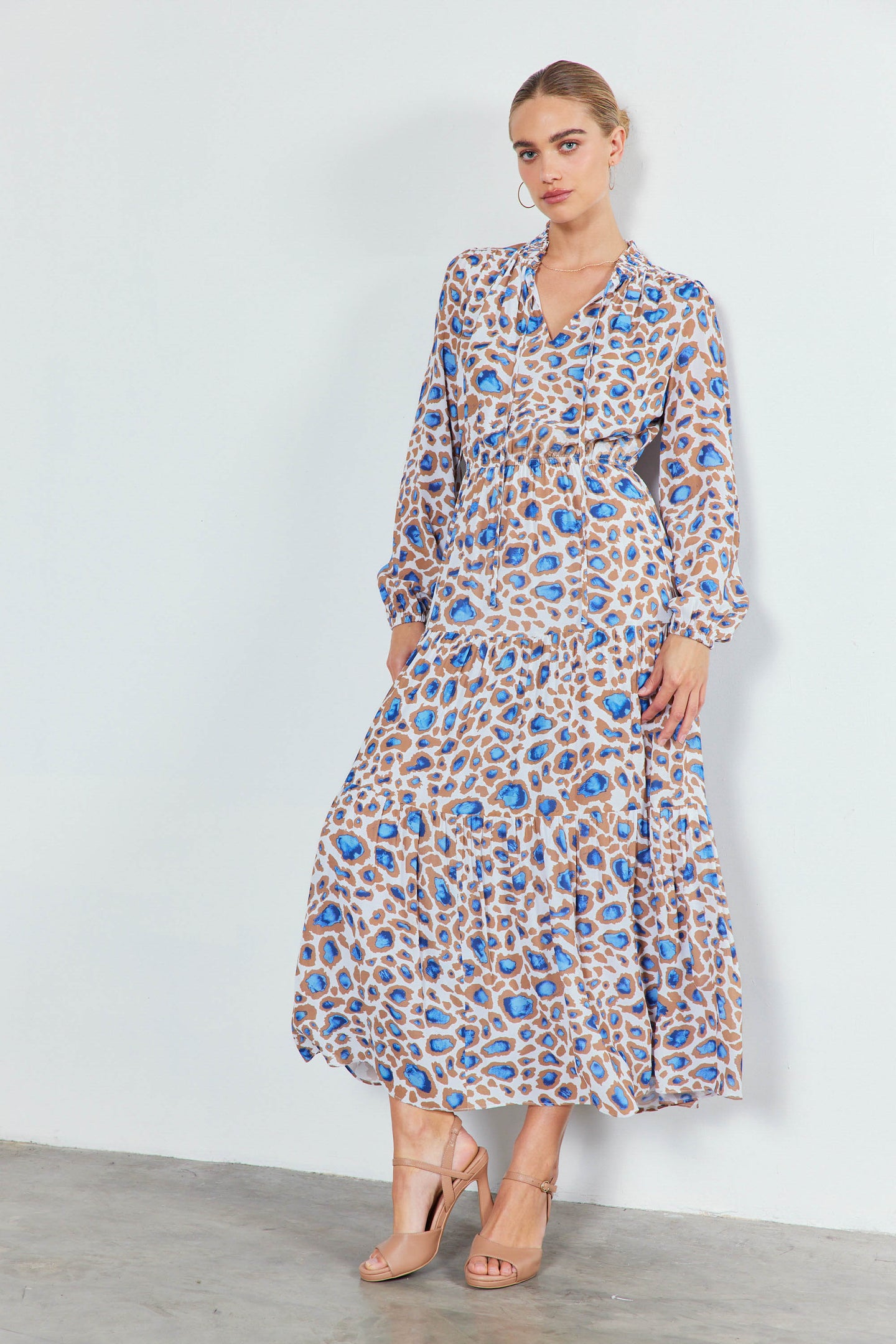 Sapphire Cenote Print Maxi Dress