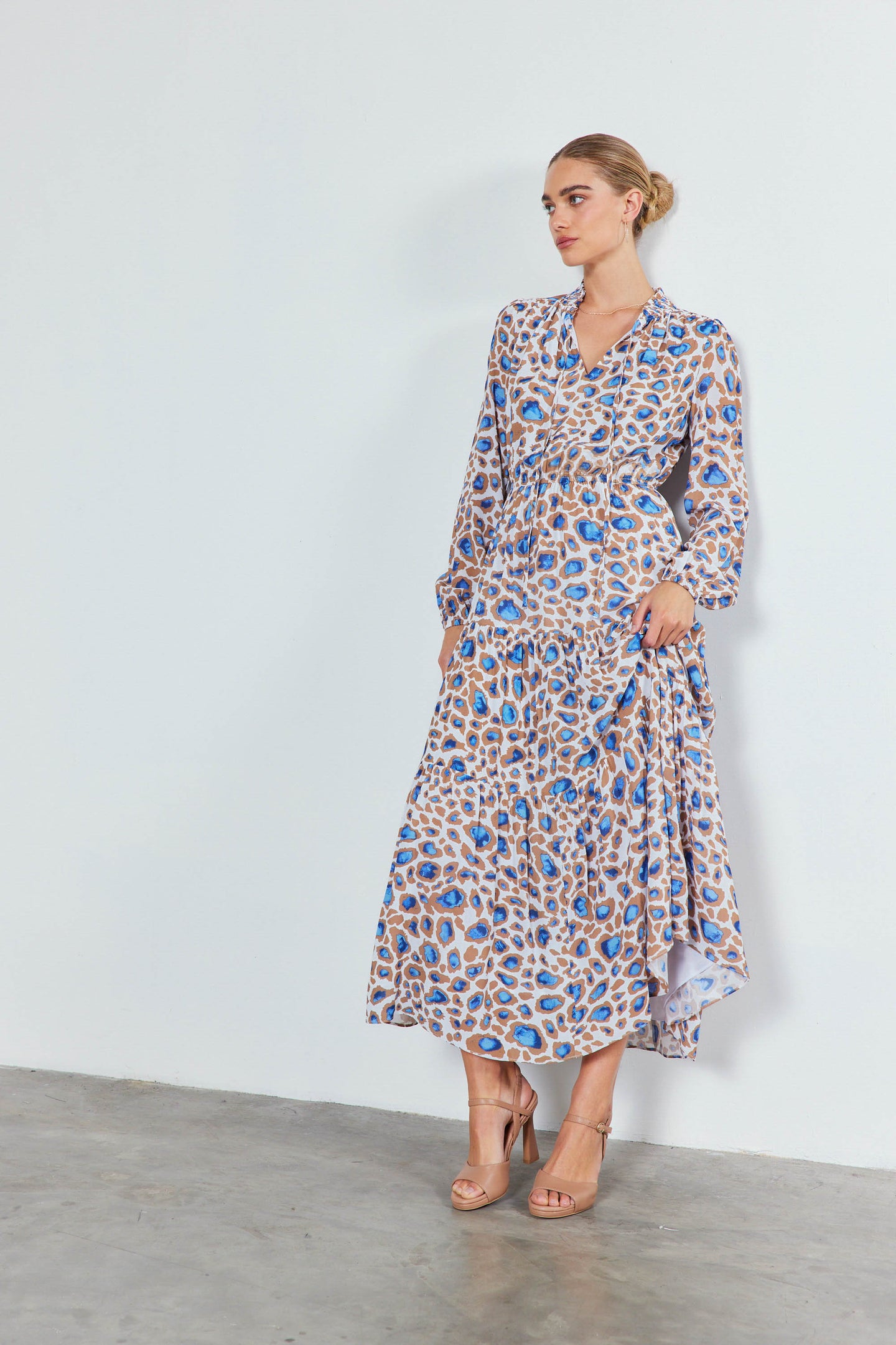 Sapphire Cenote Print Maxi Dress