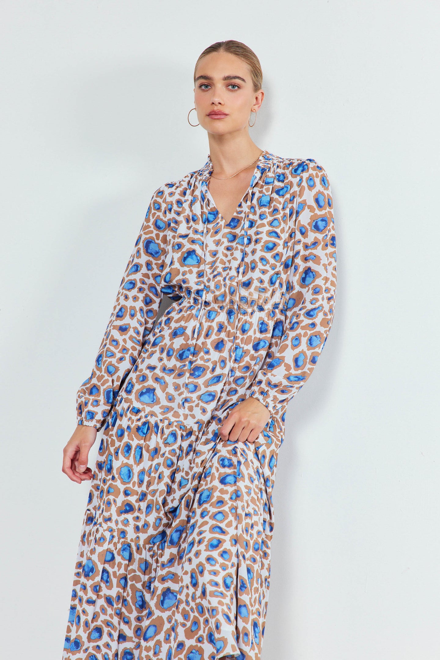 Sapphire Cenote Print Maxi Dress