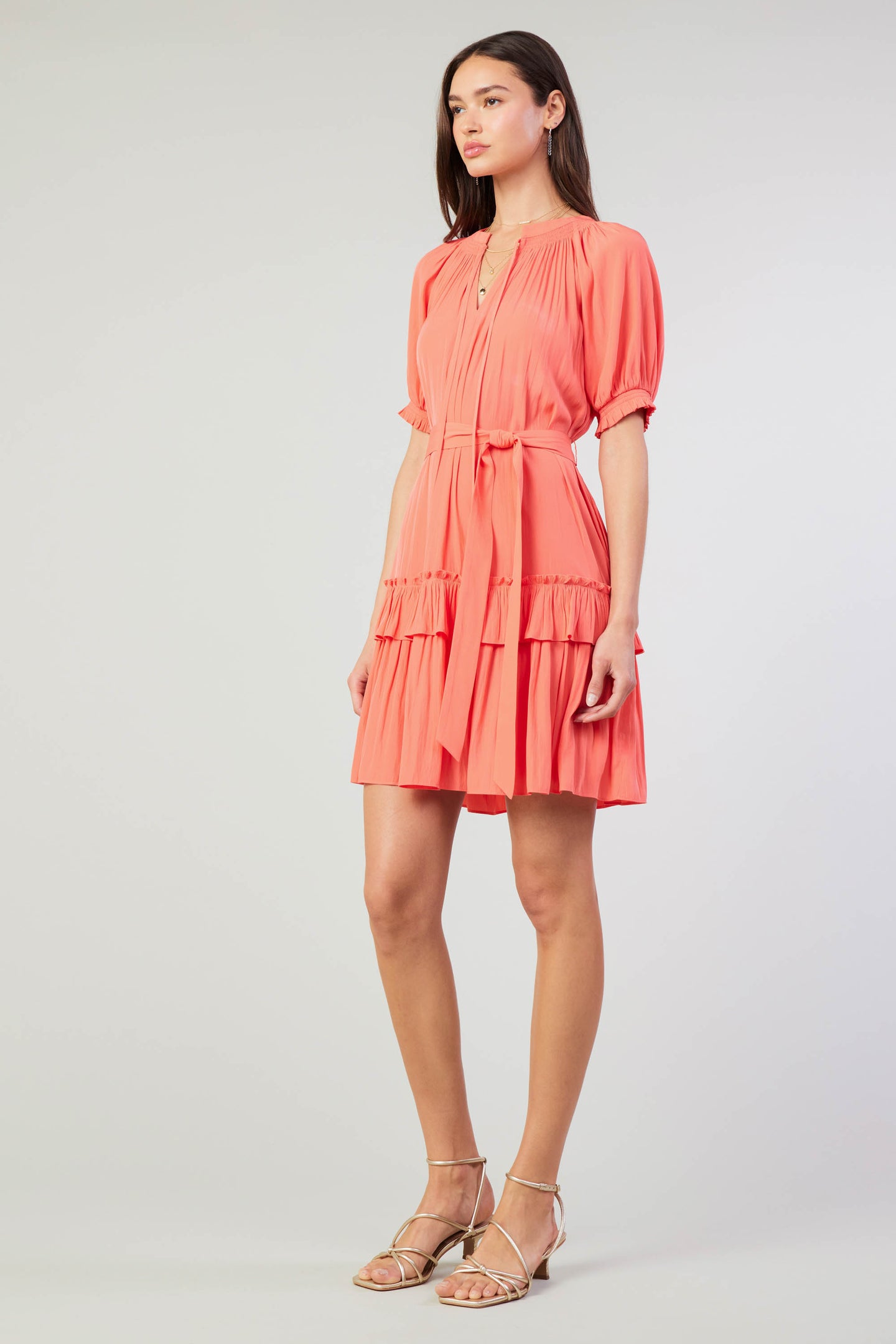 Coletta Smocked Yoke Mini Dress