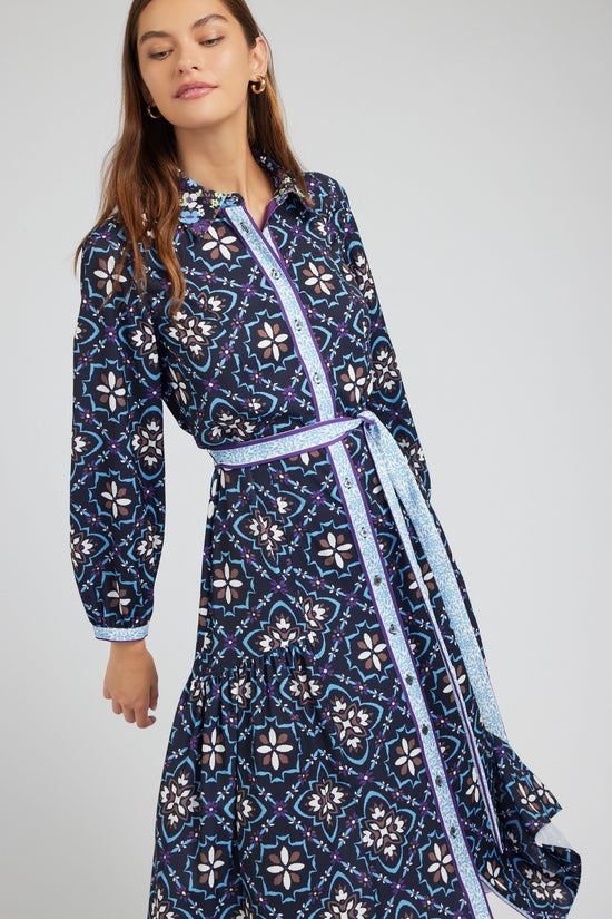 Kaleidoscope Motif Maxi Dress