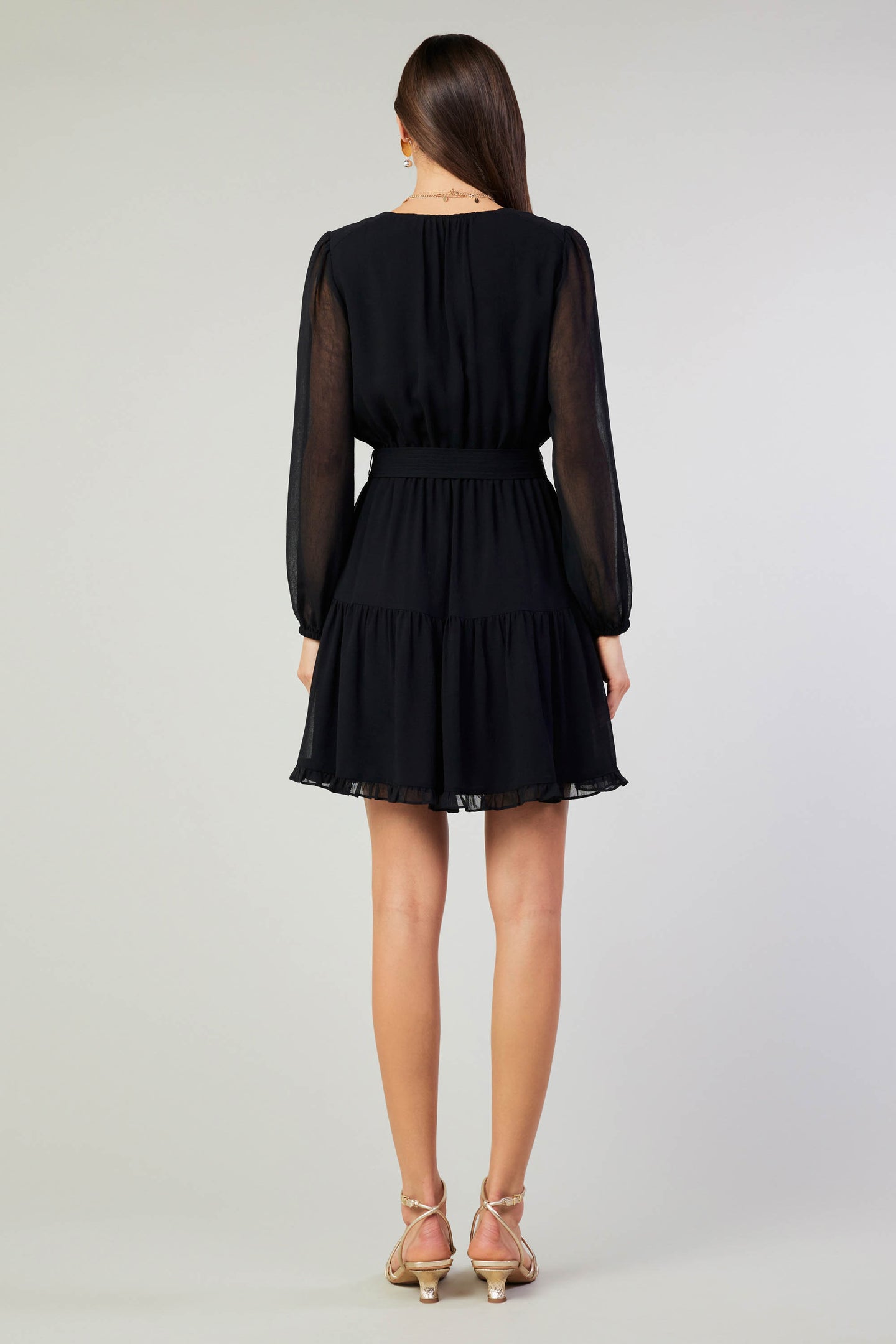 Surplice Mini Dress