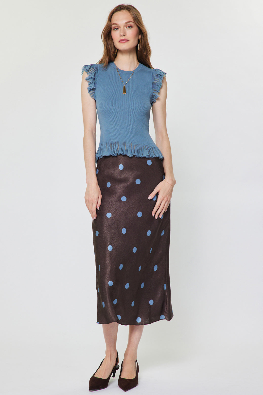 Bias cut midi skirt & top