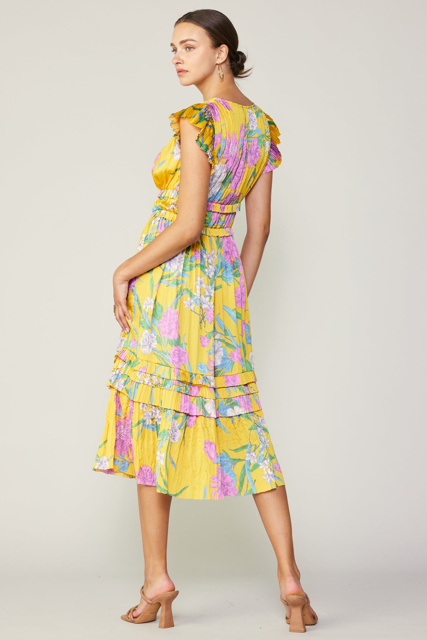 Sereia Botanical Motif Midi Dress