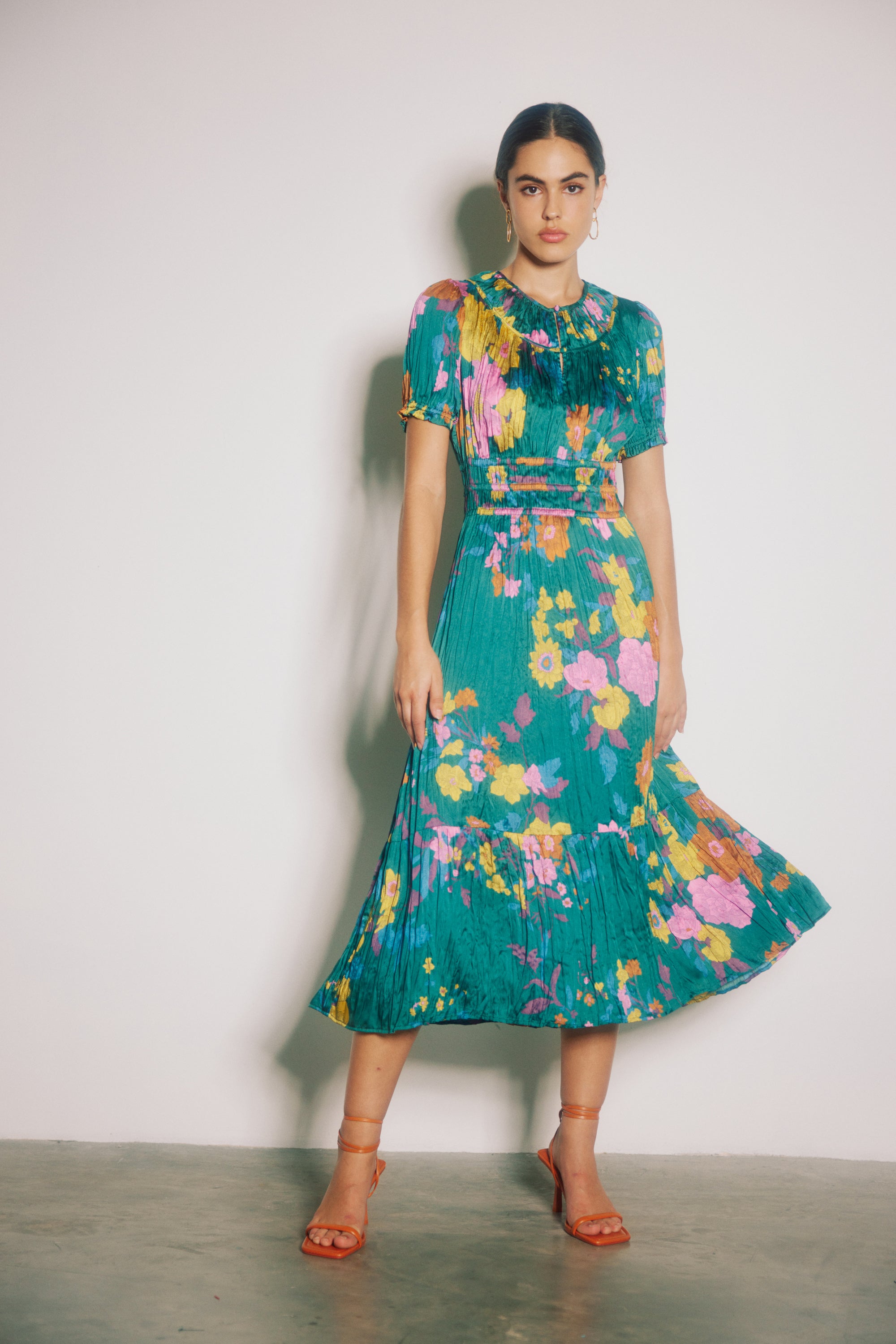 Brooklyn Floral Midi Dress – CURRENT AIR
