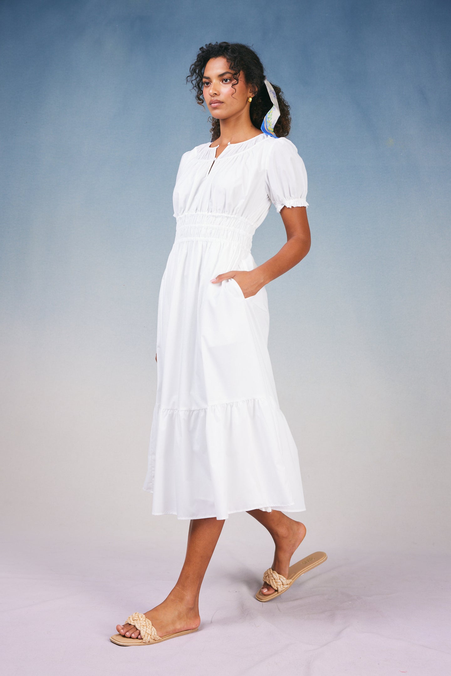 Brooklyn Poplin Midi Dress