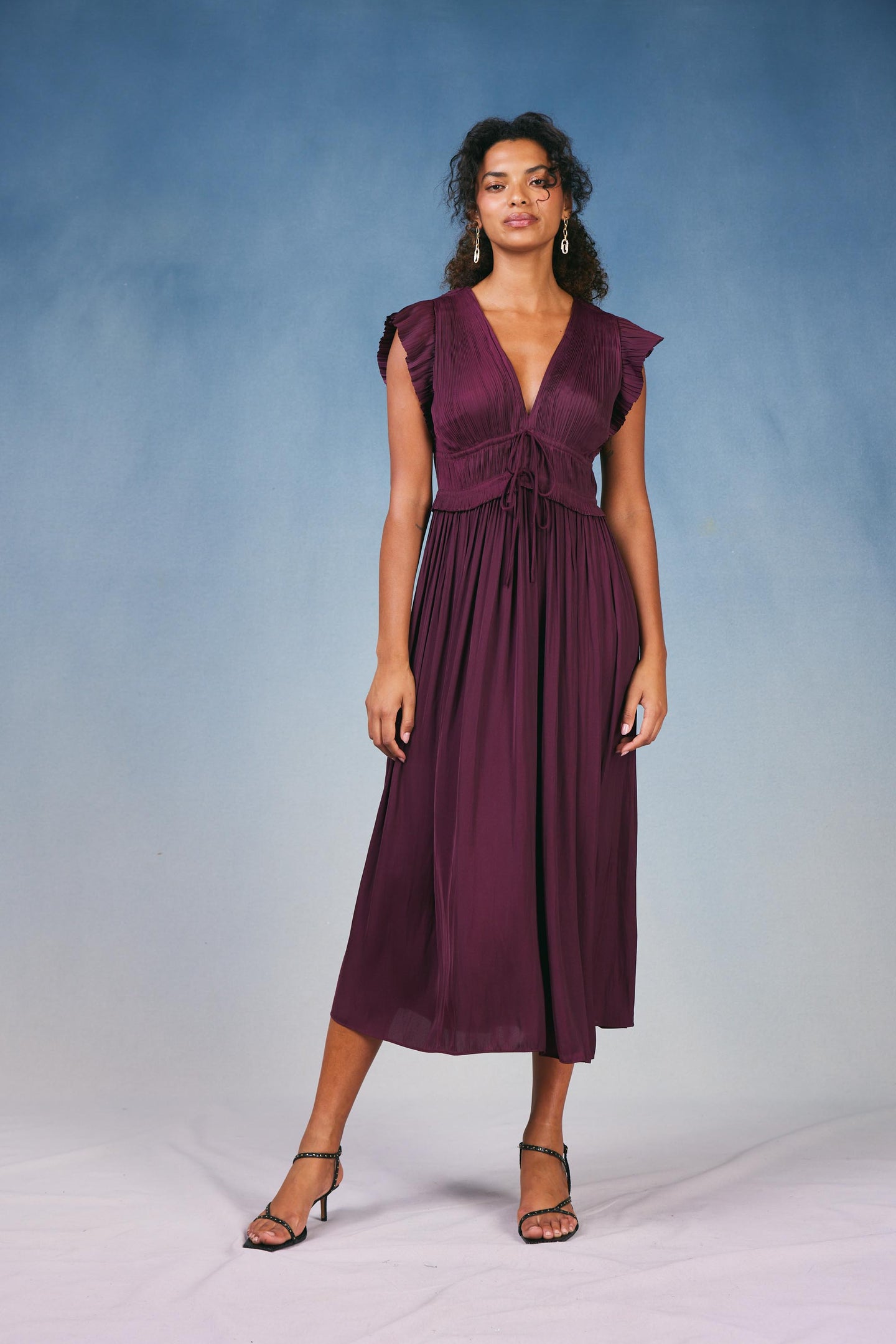 Mara Pleated Maxi Dress