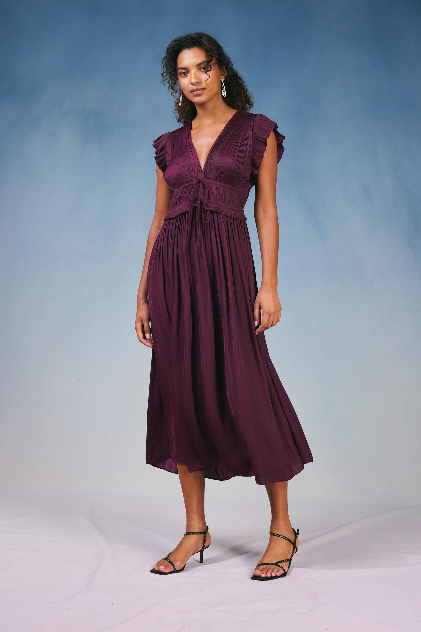 Mara Pleated Maxi Dress