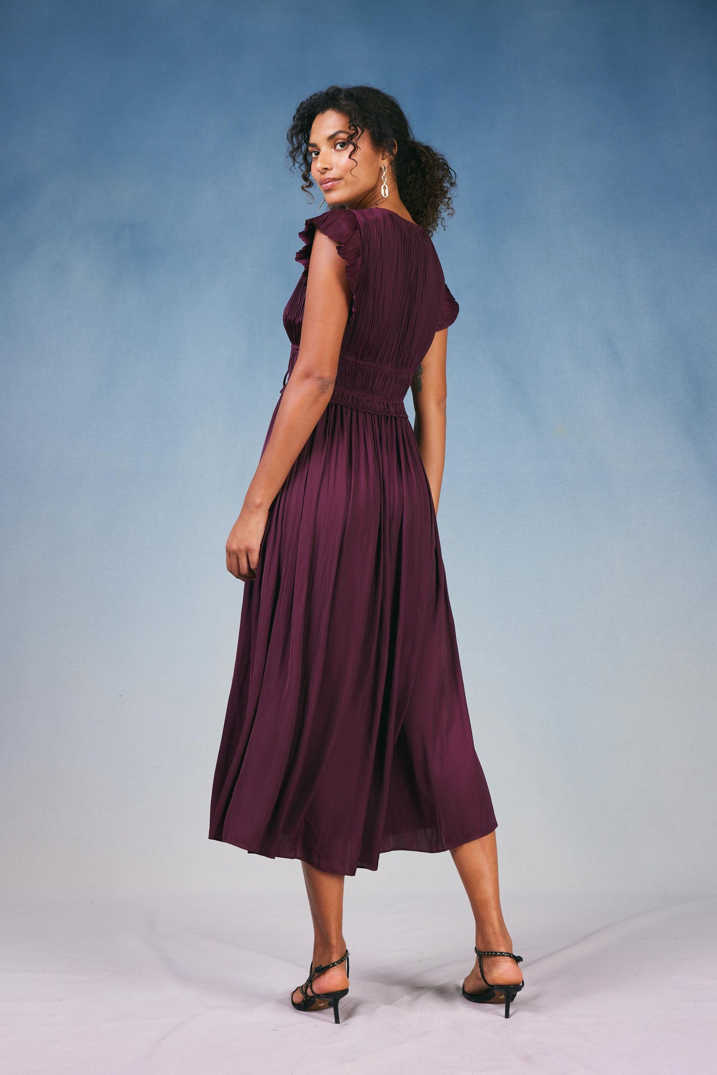 Mara Pleated Maxi Dress