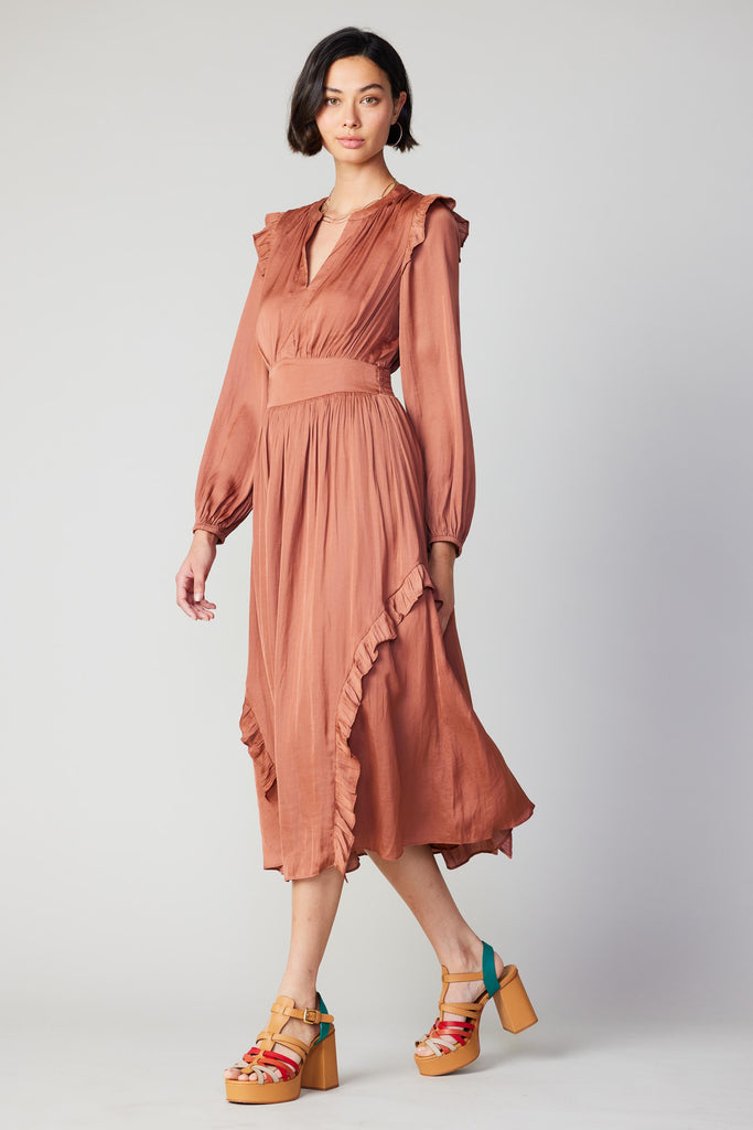 Emmaline Ruffled Midi Dress