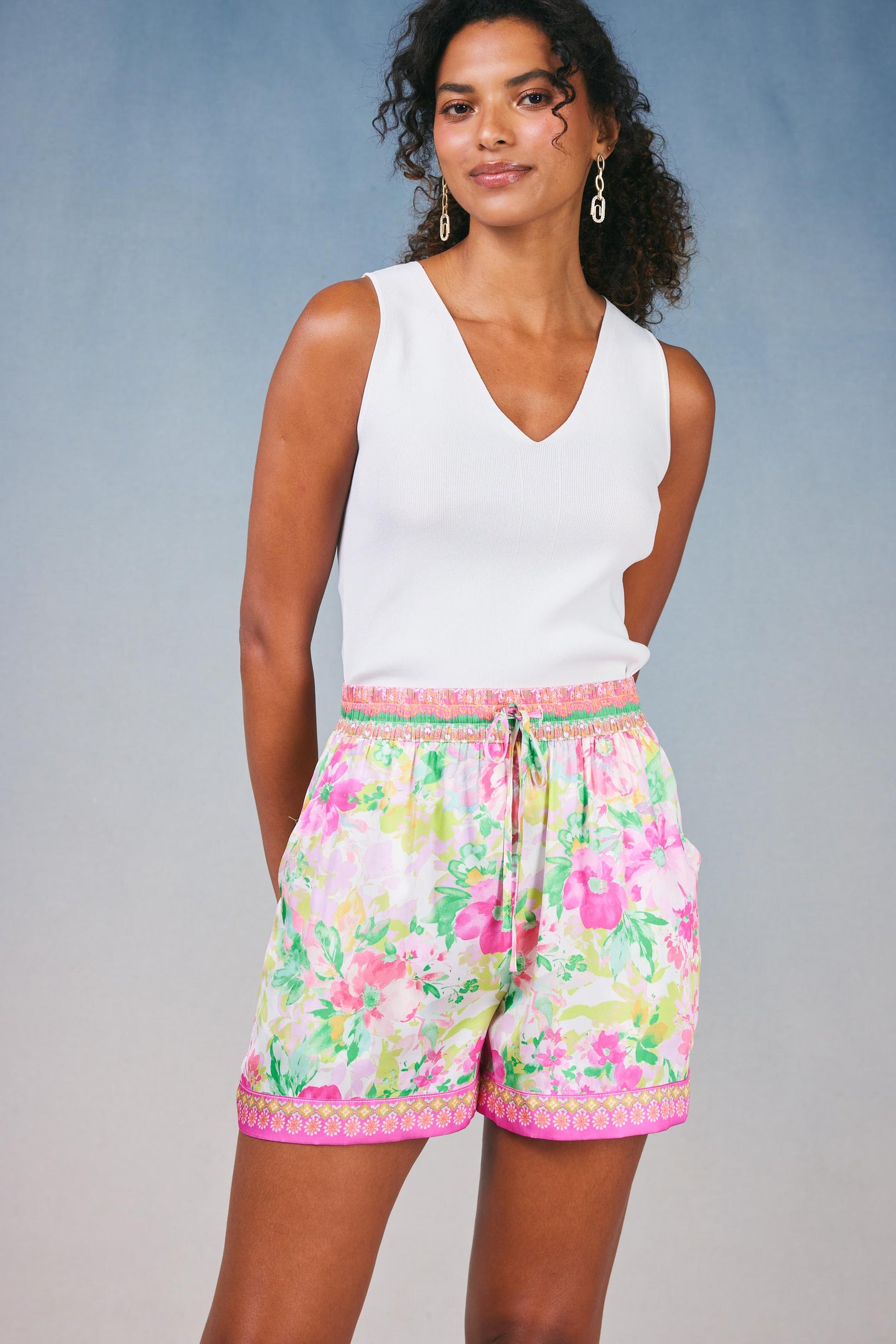 Botanical Watercolor Shorts