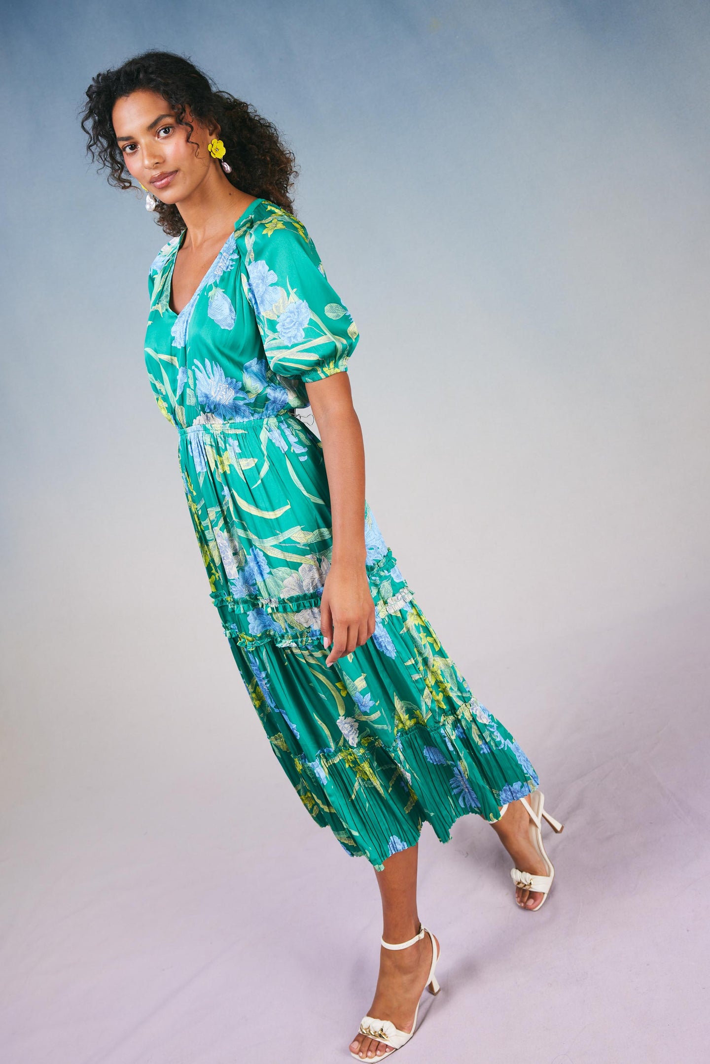 Hana Botanical Midi Dress