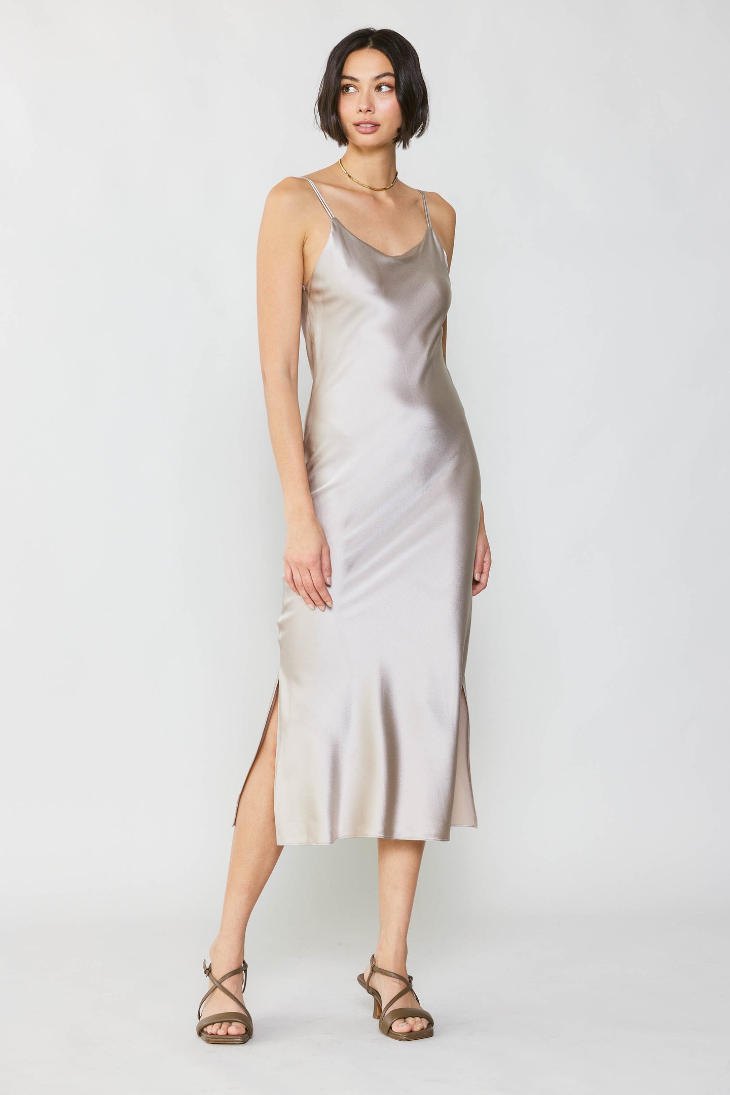 Silk Bias Midi Dress – CURRENT AIR