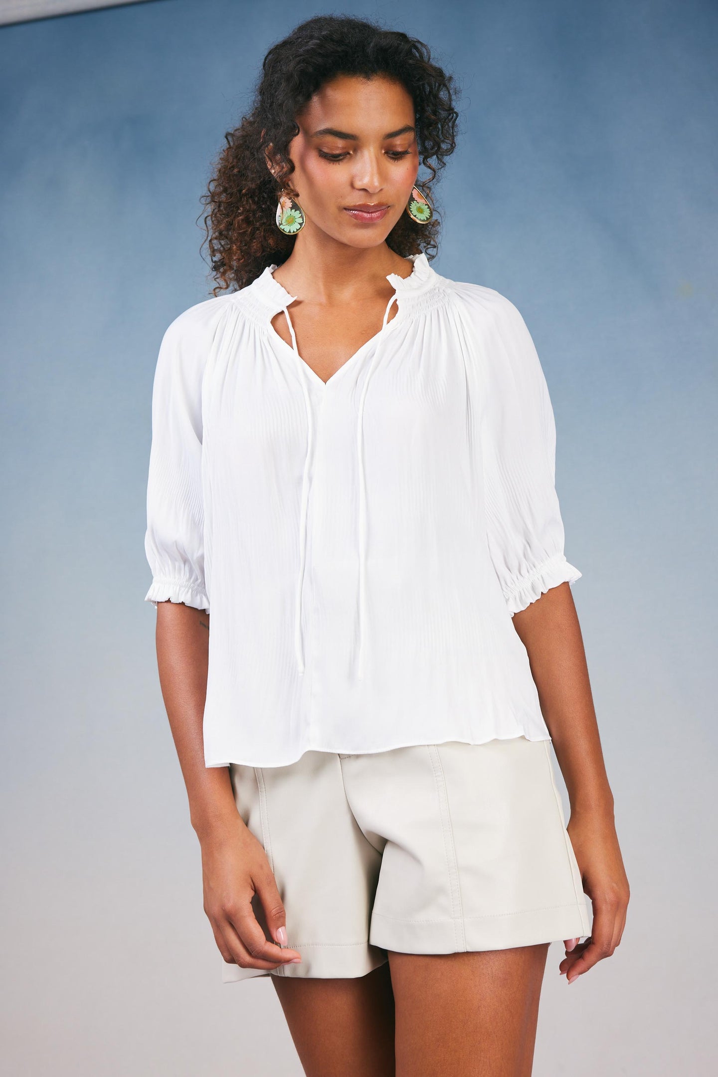 Angelica Pleated Blouse