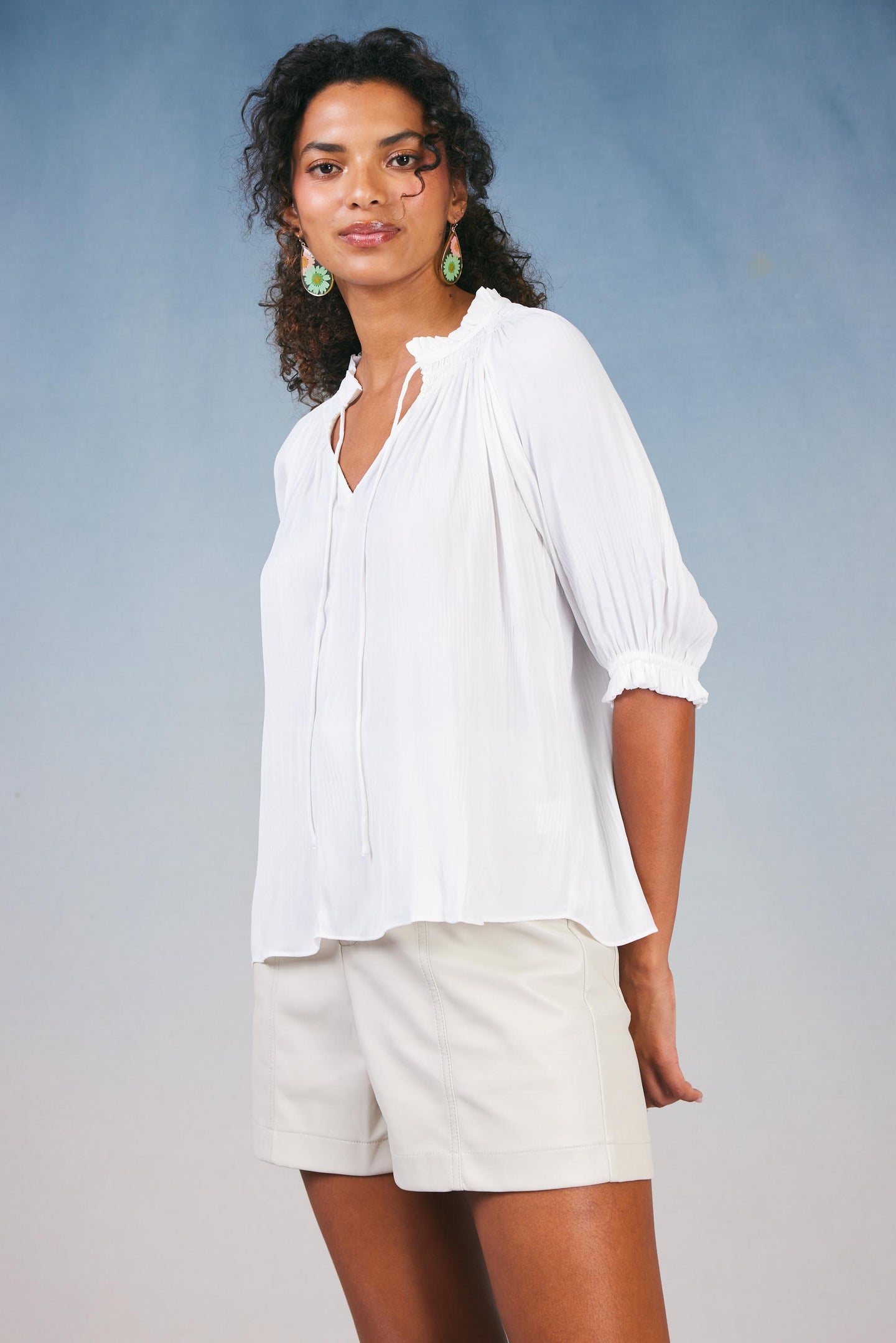 Angelica Pleated Blouse