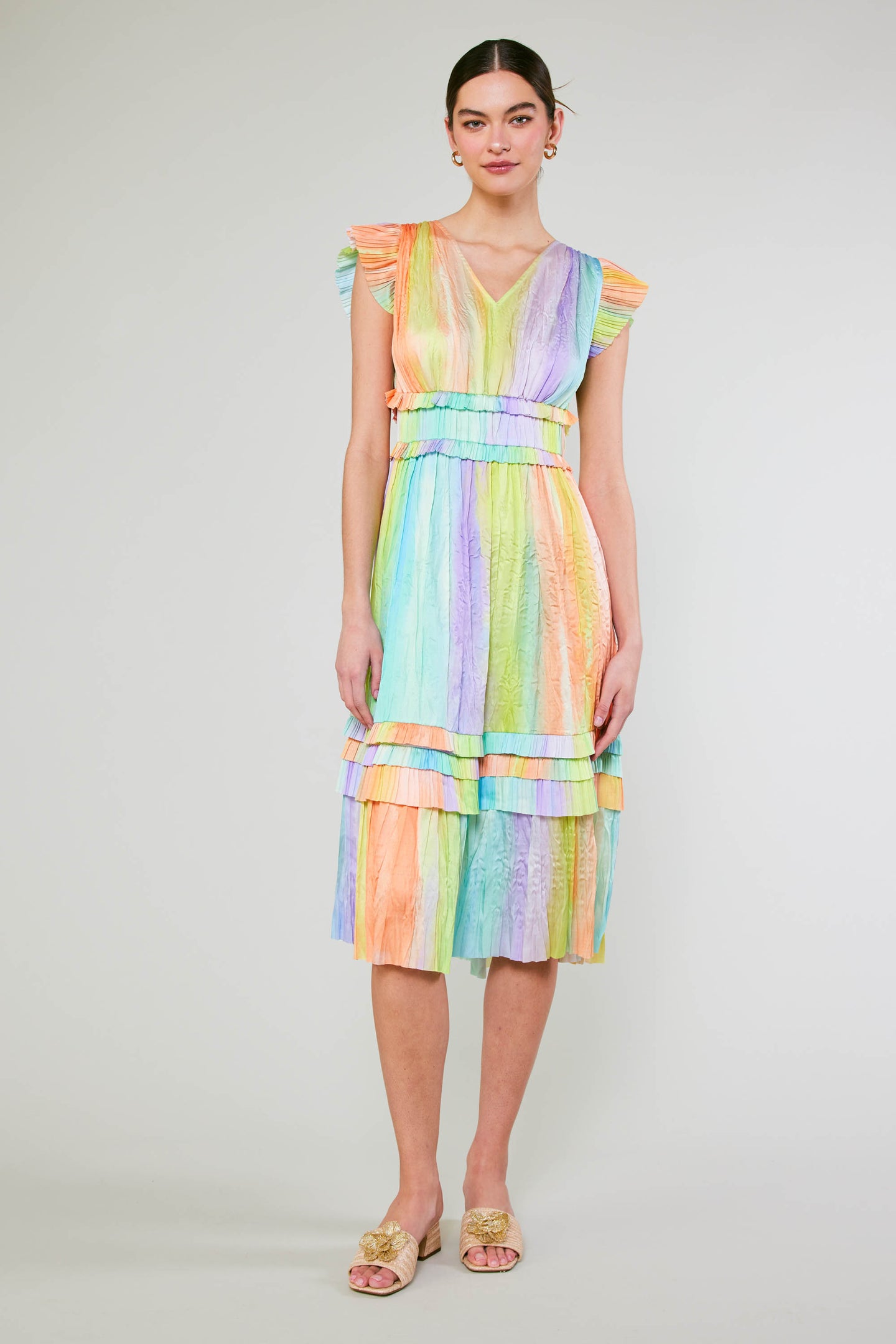 Sereia Rainbow Painterly Midi Dress – CURRENT AIR